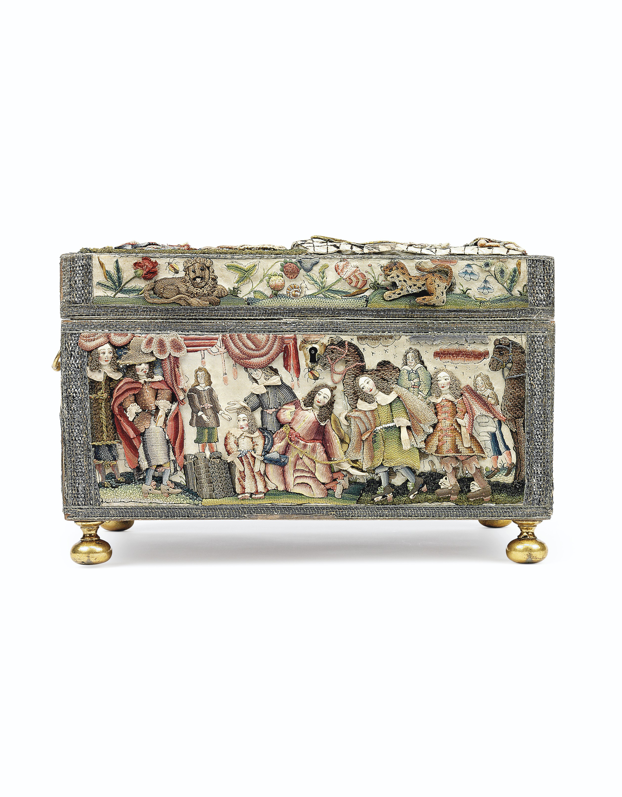 A MAGNIFICENT CHARLES II NEEDLEWORK CASKET , CIRCA 166070 Christie's
