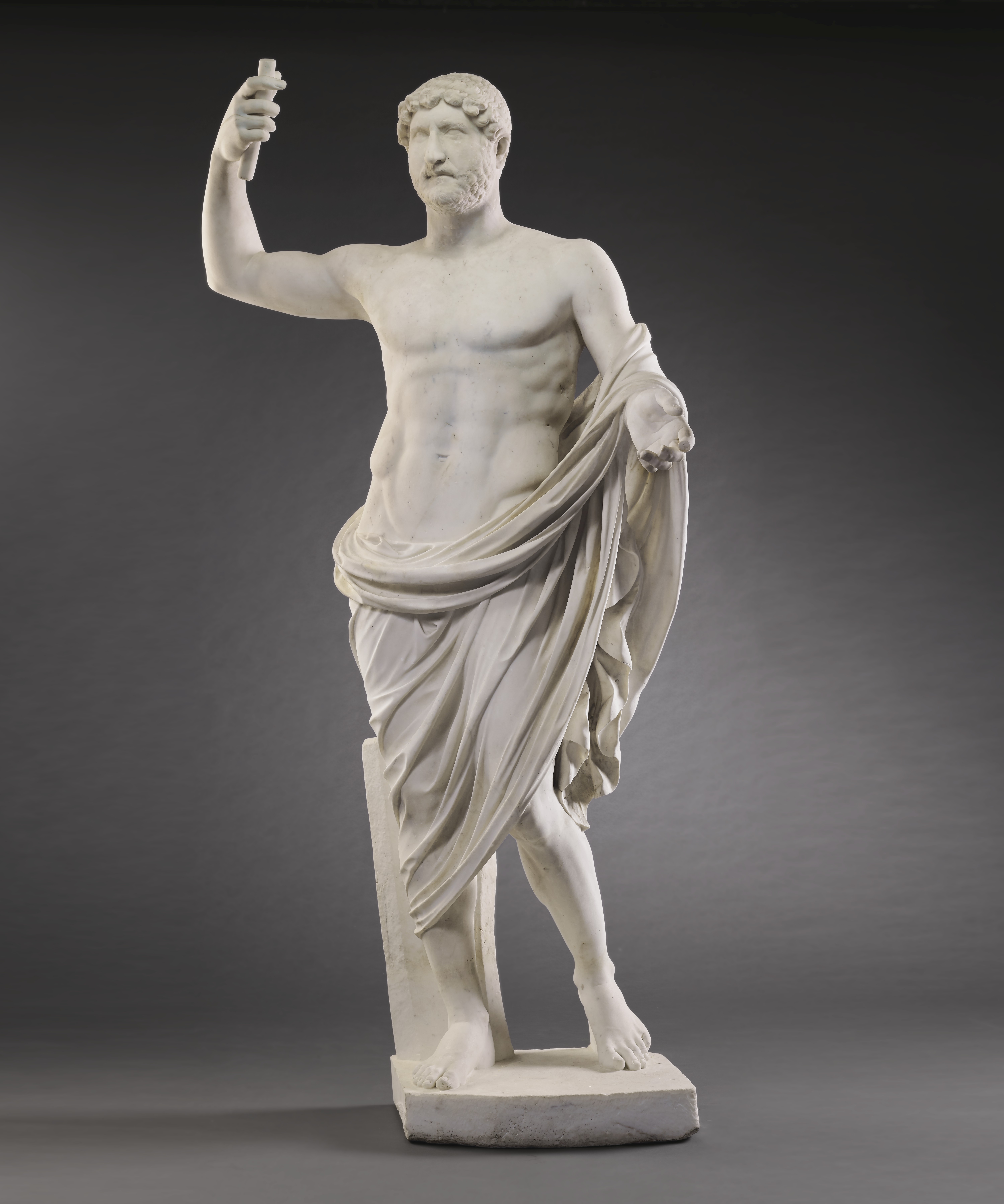 A Roman Marble Statue Of The Emperor Hadrian Reign 117 138 A D