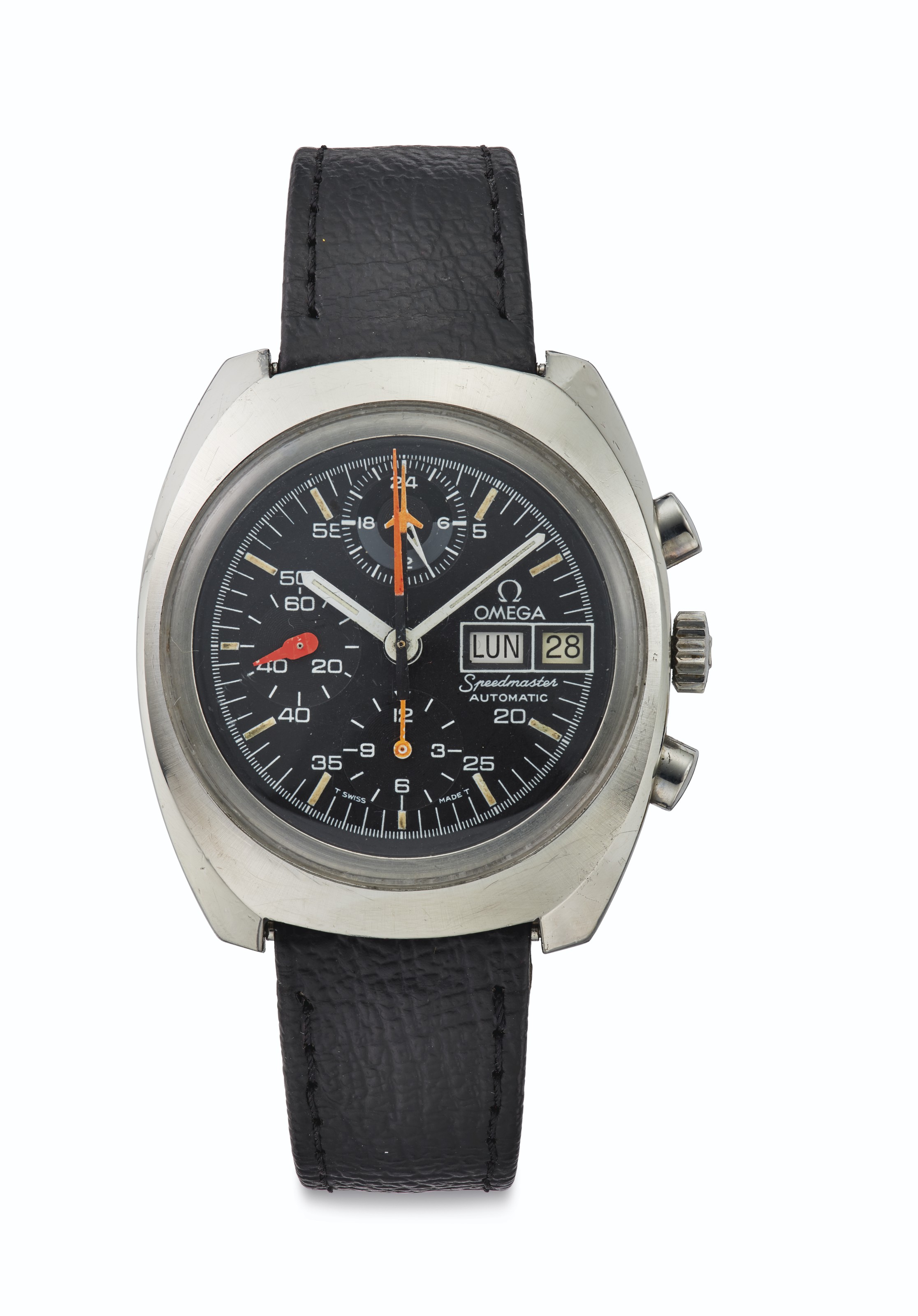 Omega. A Very Fine and Rare Stainless Steel Automatic Chronograph