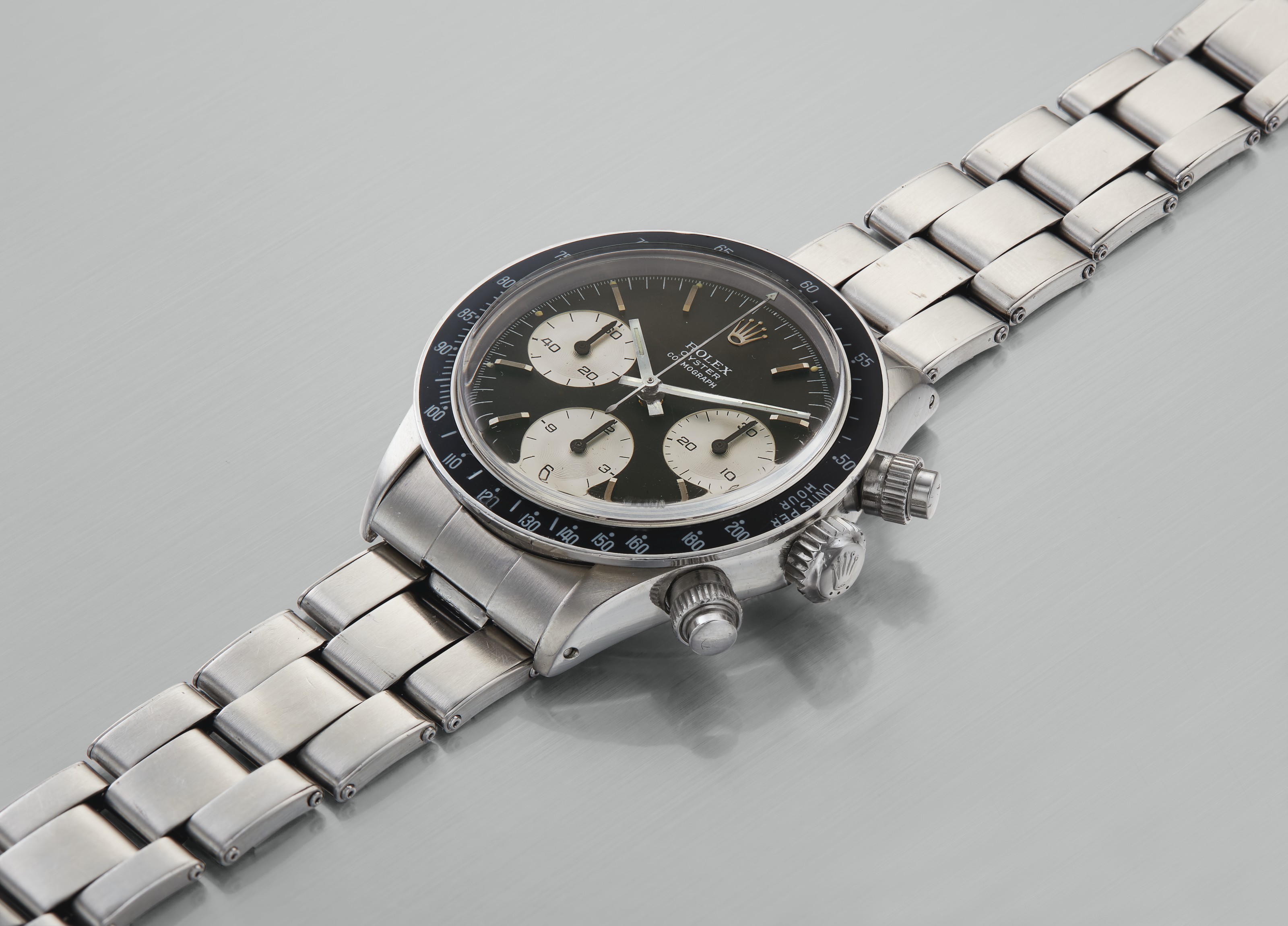 Rolex. A Fine and Rare Stainless Steel Chronograph Wristwatch with 