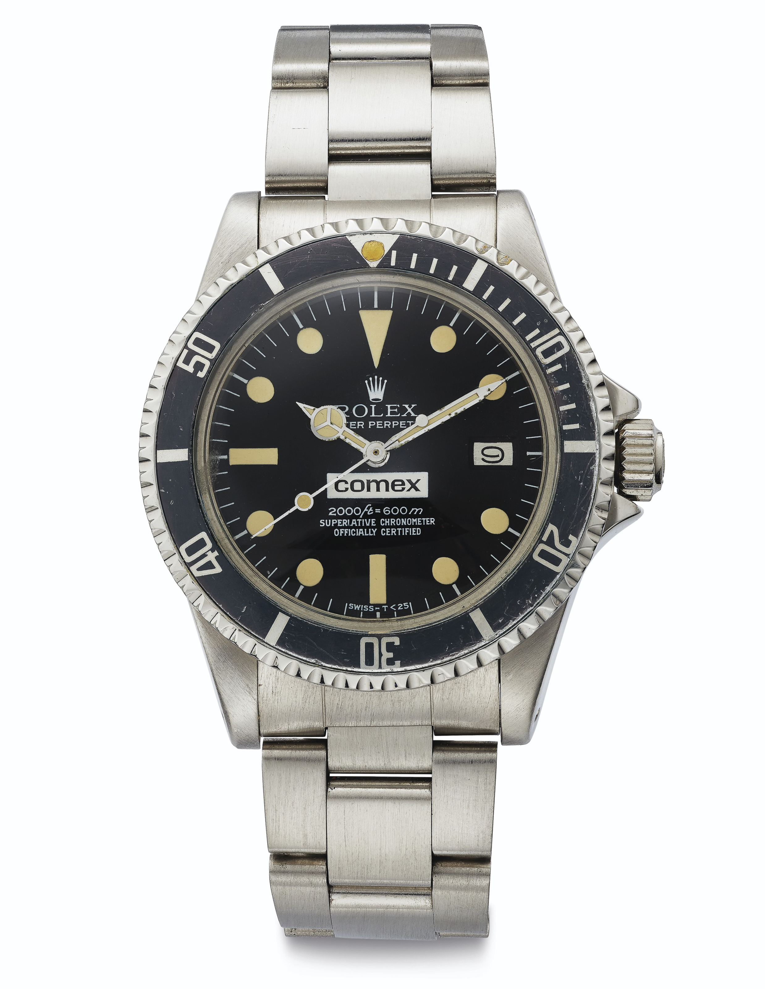 Rolex. A Fine Stainless Steel Automatic Wristwatch with Center