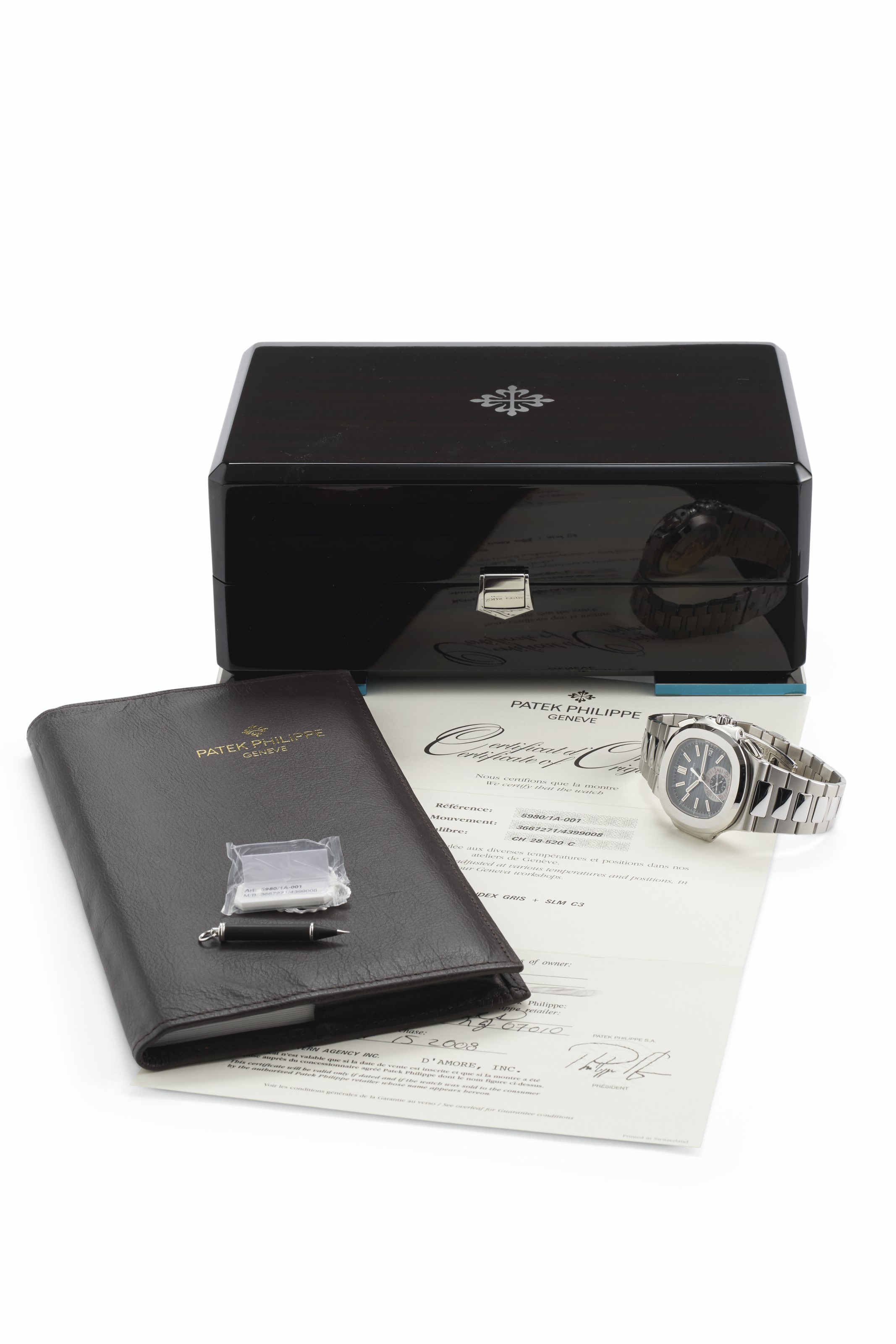 Patek Philippe A Fine Stainless Steel Automatic Chronograph Wristwatch With Date And Bracelet Signed Patek Philippe Geneve Nautilus Model Ref 5980 1a Movement No 3 667 271 Case No 4 399 008 Manufactured In 2008