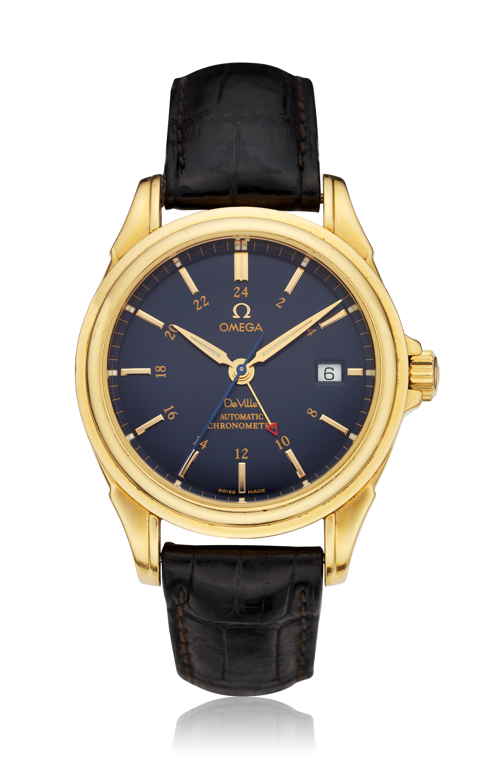 OMEGA 18K DEVILLE GMT CO AXIAL REF. 168.1702
