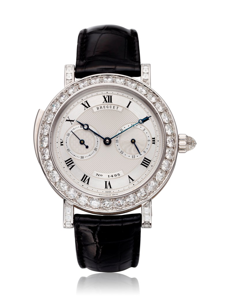 Breguet, 18k white gold and diamond-set minute-repeating watch, ref. 3938. Case diameter 40 mm. Estimate $20,000-30,000. Offered in christie’s watches online, 26 february to 12 march 2019