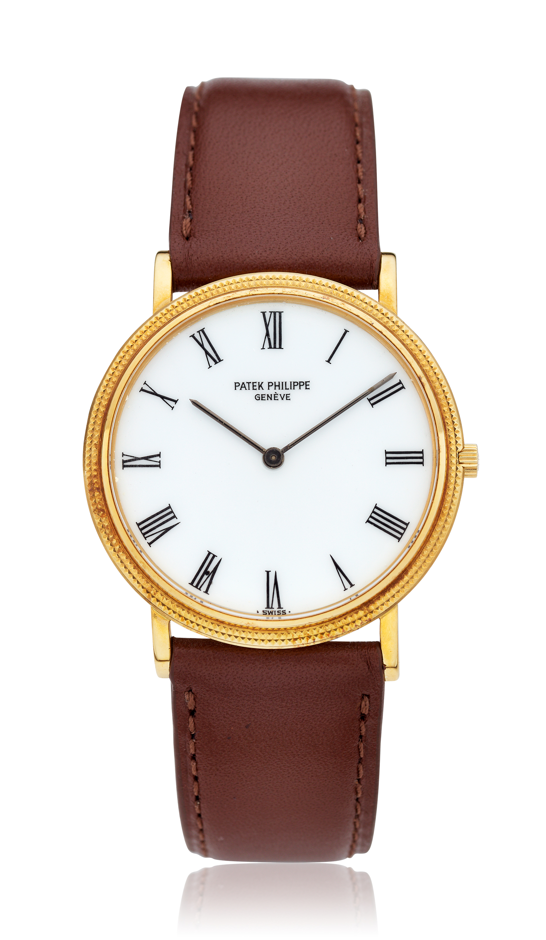 PATEK PHILIPPE, 18K HOBNAIL CALATRAVA, REF. 3744, | Christie