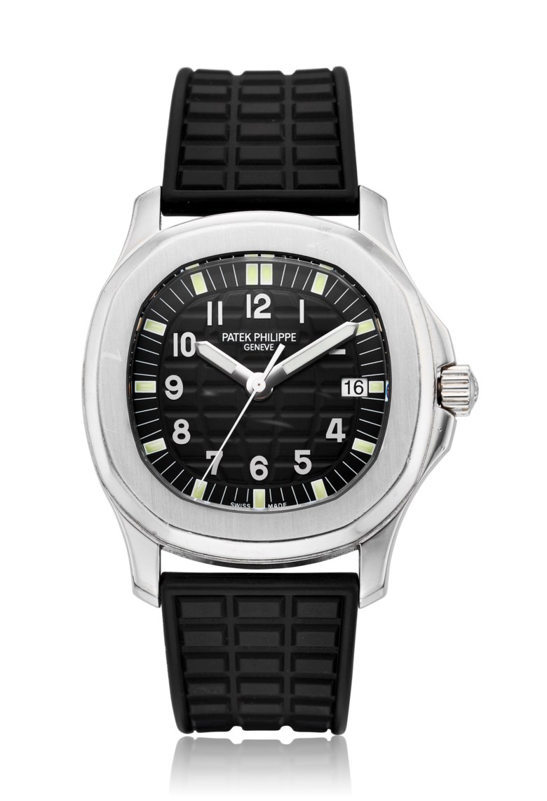 Patek philippe, aquanaut, ref. 5064. Case diameter 34 mm. Estimate $8,000-10,000. Offered in christie’s watches online, 26 february to 12 march 2019