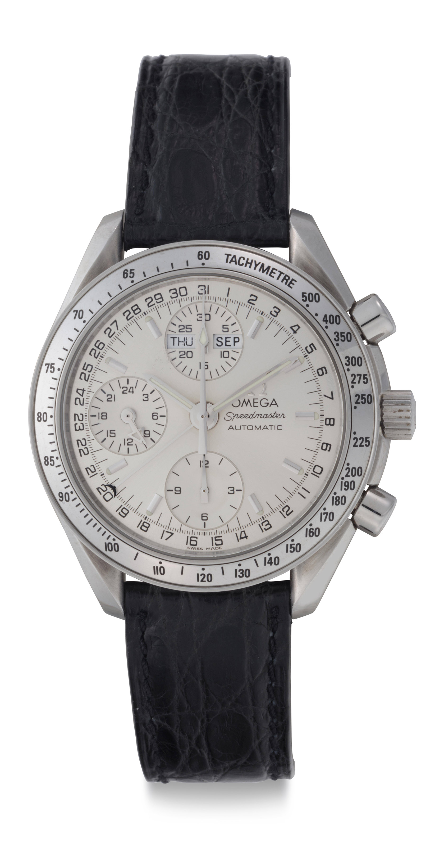OMEGA, AUTOMATIC SPEEDMASTER FULL CALENDAR CHRONOGRAPH, REF. 175.0044