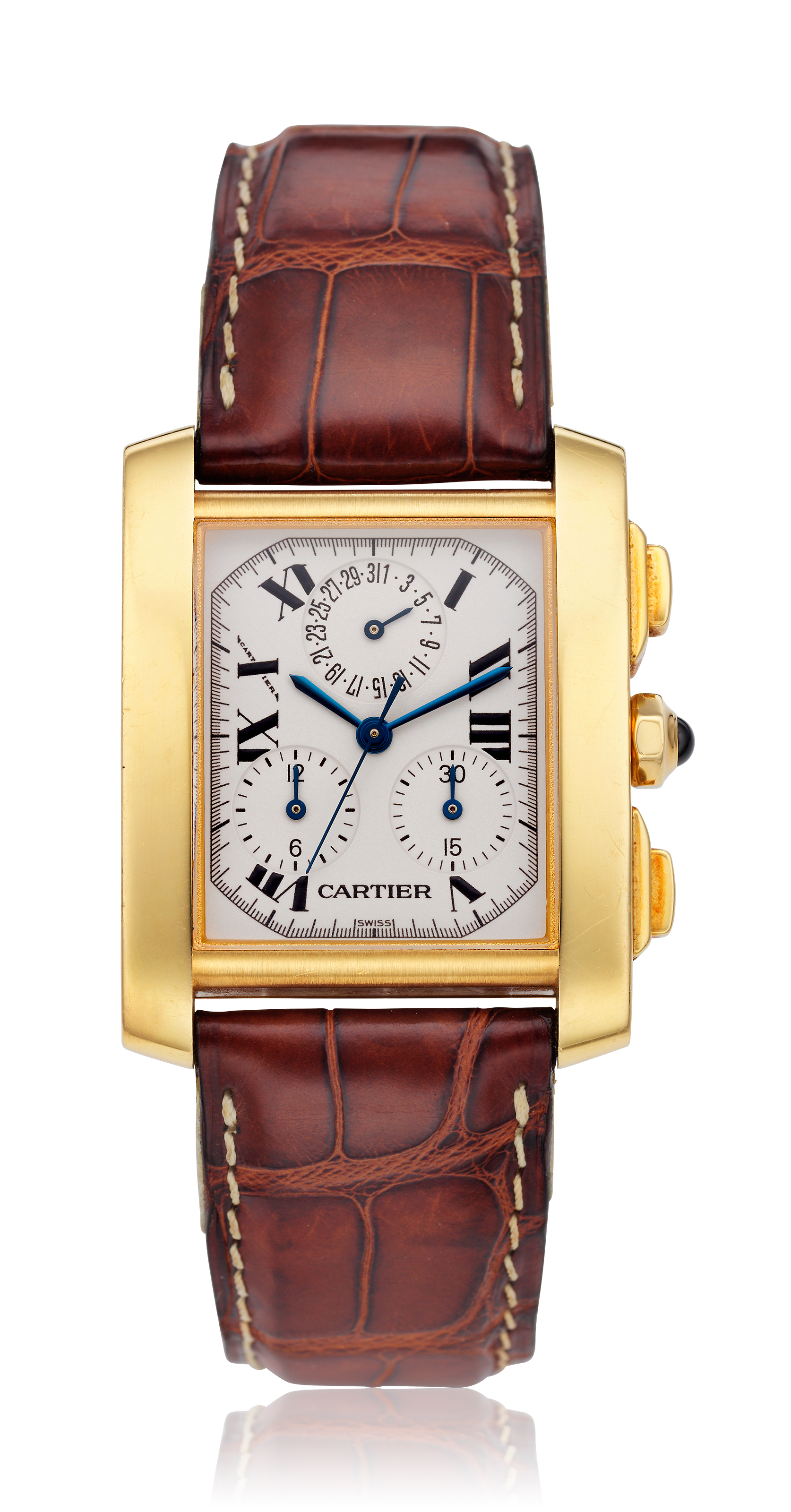 Cartier Ladies 18k Tank Francaise Chronograph Ref 1830 Christie S