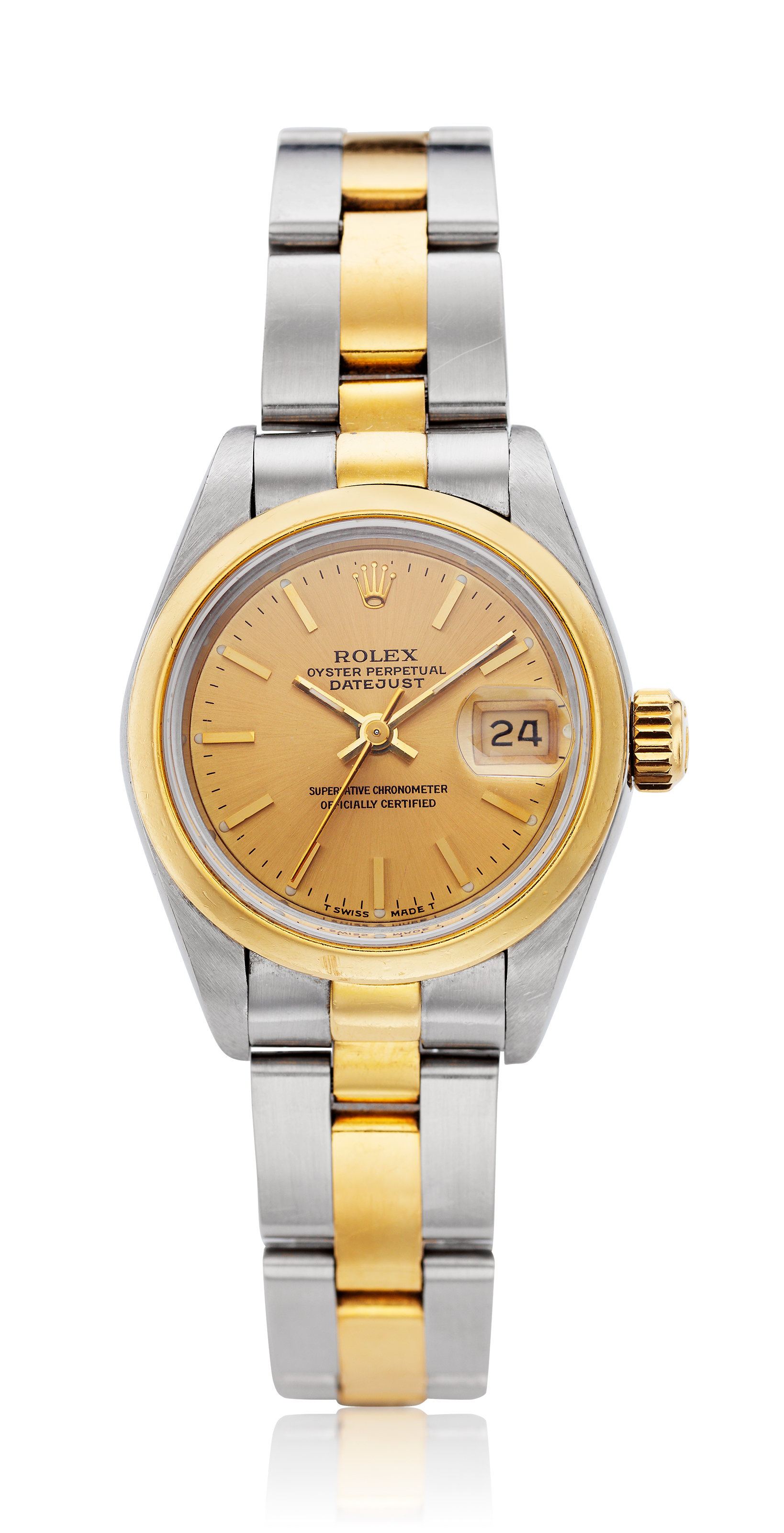 ROLEX, LADIES' TWO-TONE DATEJUST, REF. 69163, | Christie's