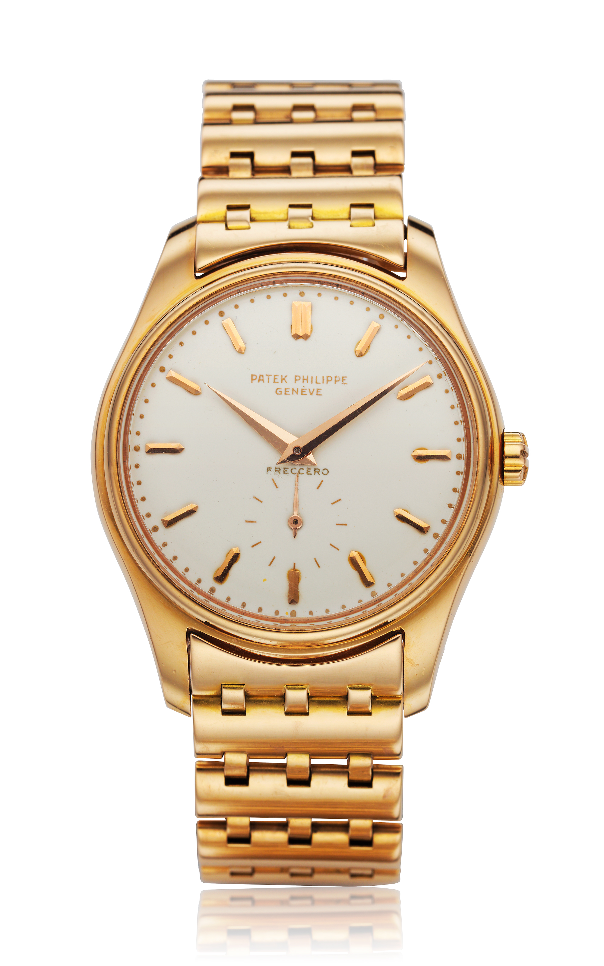 Patek Philippe 18k Pink Gold Calatrava Freccero First Series Dial Ref 2526 Christie S First generation yellow gold patek philippe ref 2526 this is a wonderful example of a first generation patek philippe 2526. patek philippe 18k pink gold calatrava freccero first series dial ref 2526 christie s
