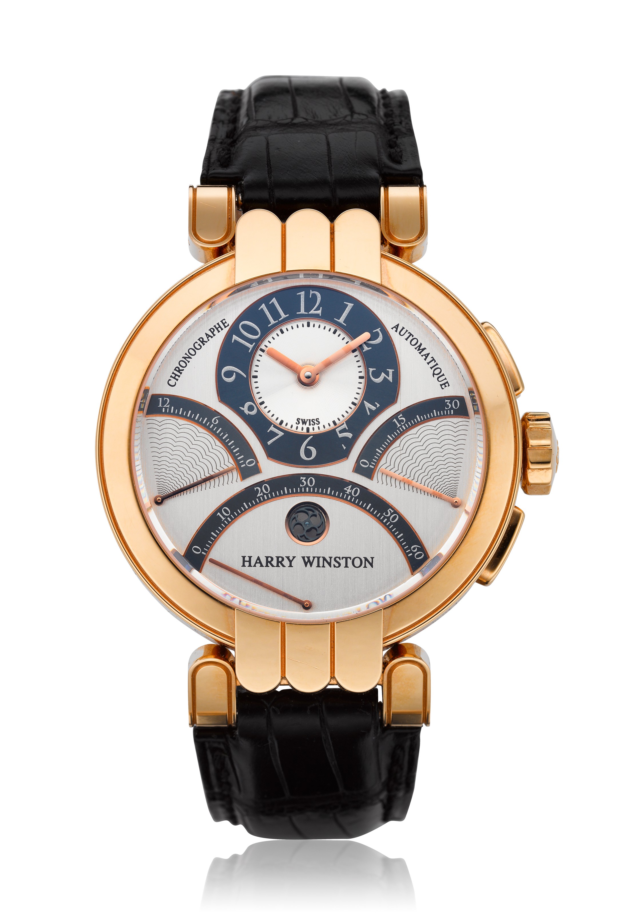 HARRY WINSTON, 18K PREMIER EXCENTER RETROGRADE CHRONOGRAPH, REF