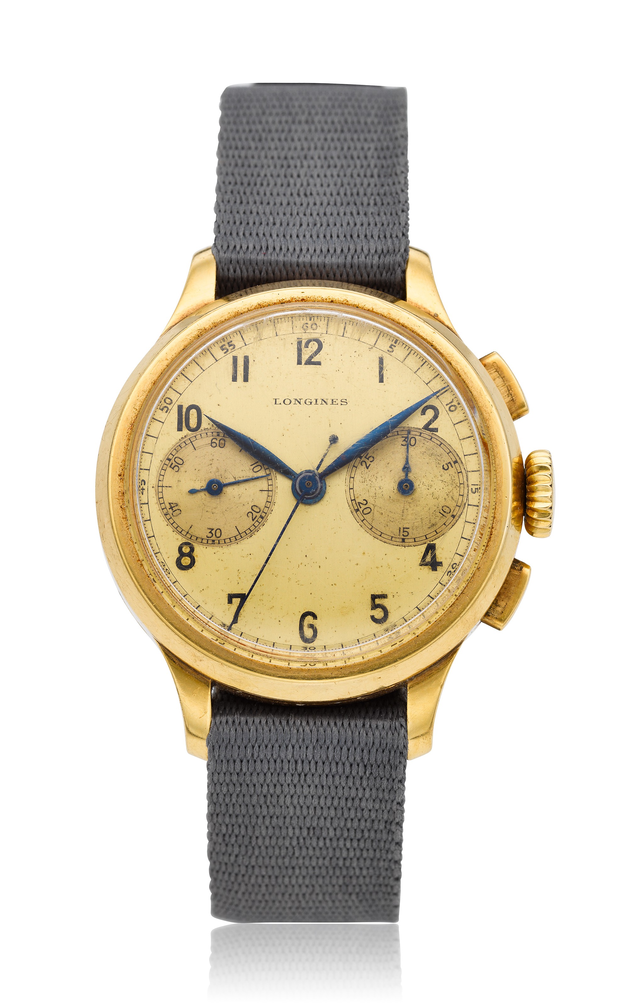 LONGINES, AN 18K 13ZN NON-FLYBACK CHRONOGRAPH REF. 3474, | Christie's