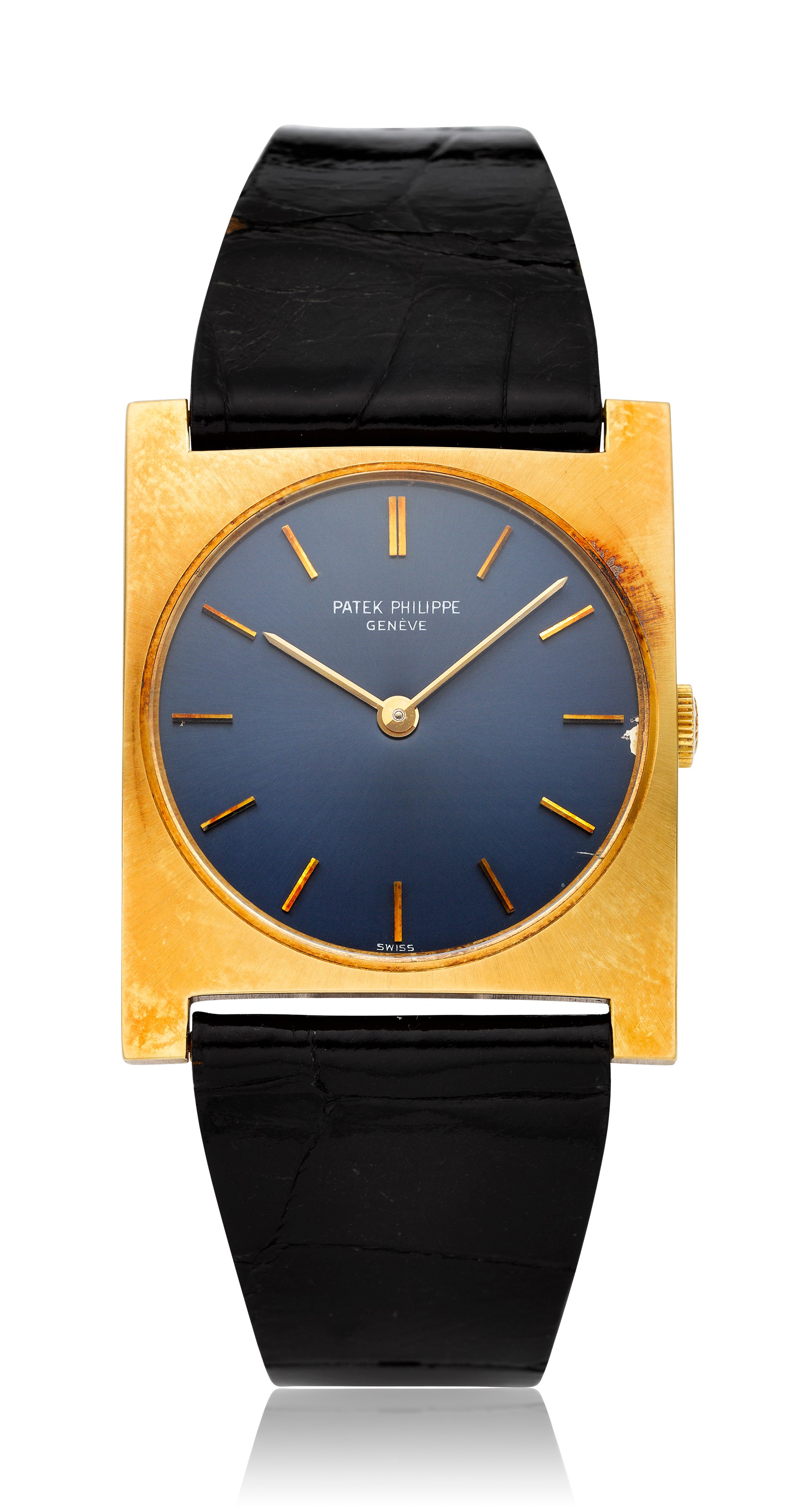 PATEK PHILIPPE, STEEL WATCH WITH SECTOR DIAL, | Christie's