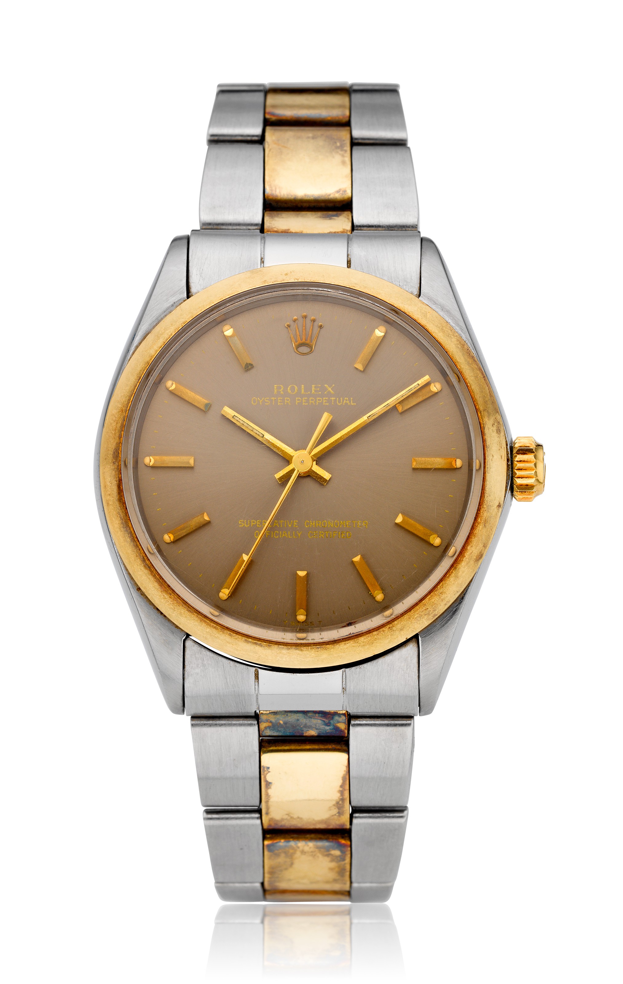 ROLEX, LADIES' PLATINUM DATEJUST WITH DIAMOND INDICES, REF. 69166