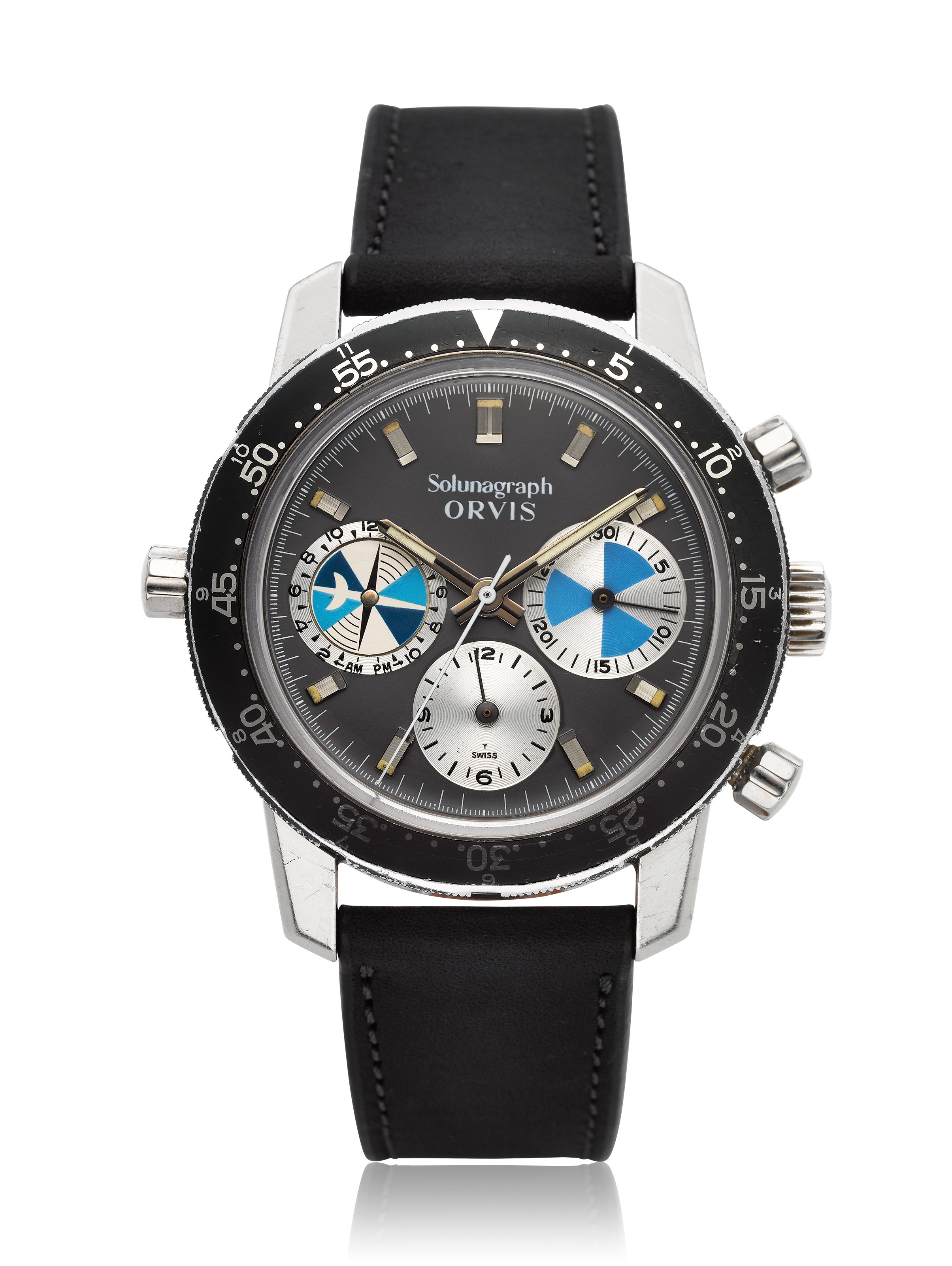 HEUER A STAINLESS STEEL CHRONOGRAPH WRISTWATCH WITH TIDE INDICATION AND REGATTA COUNTDOWN RETAILED BY ORVIS REF. 2446 ST