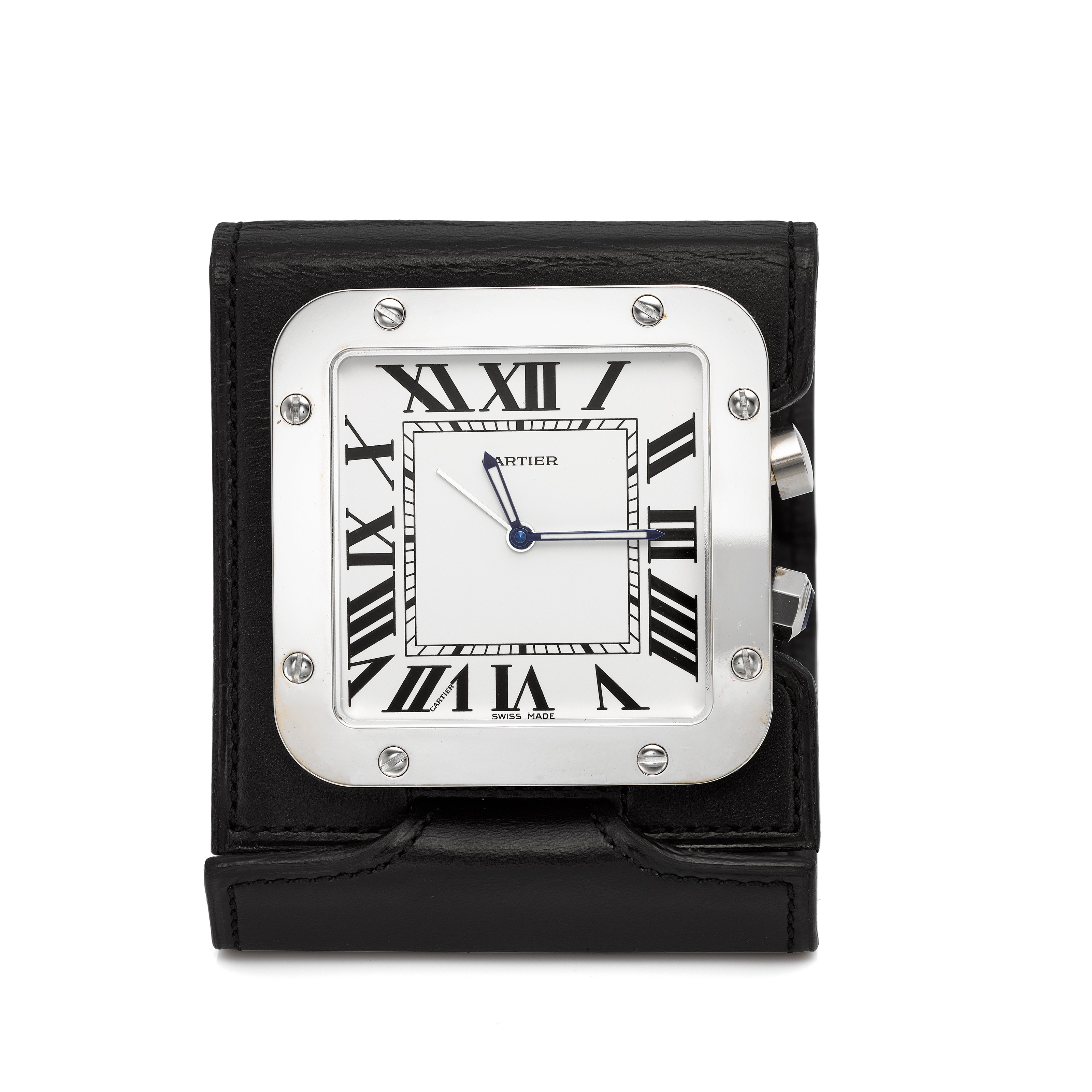 CARTIER, SANTOS TRAVEL ALARM CLOCK, REF 