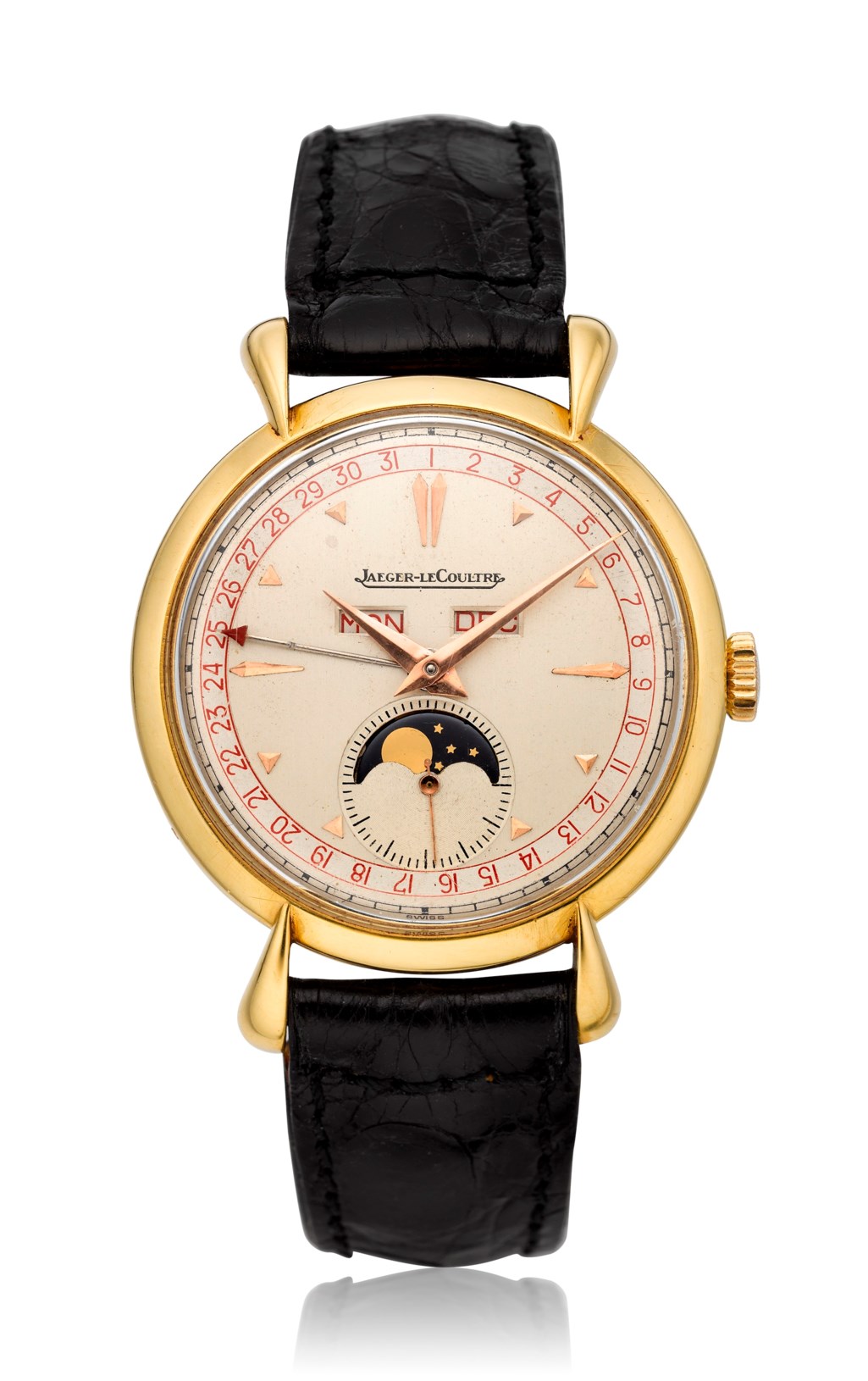 JAEGERLECOULTRE, 18K TRIPLE CALENDAR MOON PHASE WRISTWATCH, Christie’s