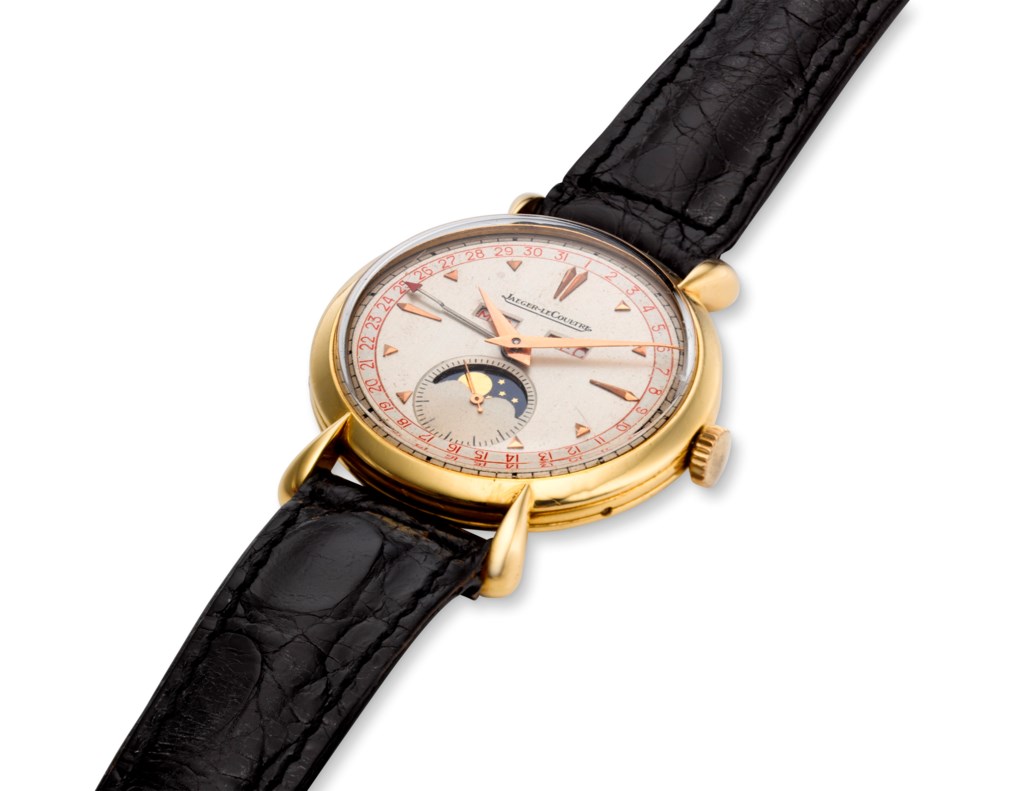 JAEGERLECOULTRE, 18K TRIPLE CALENDAR MOON PHASE WRISTWATCH, Christie’s