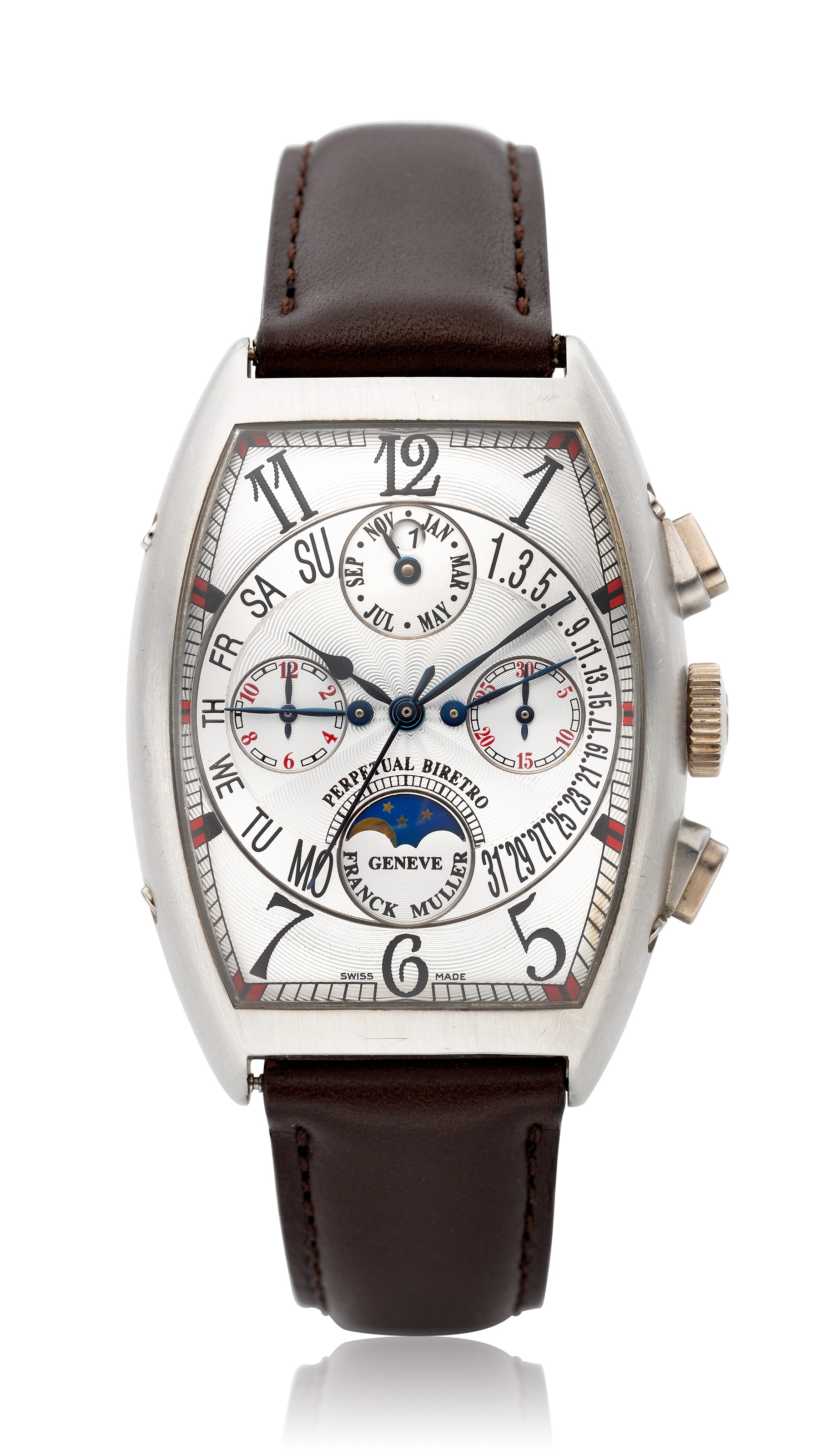 FRANCK MULLER PLATINUM PERPETUAL CALENDAR CHRONOGRAPH BIRETRO