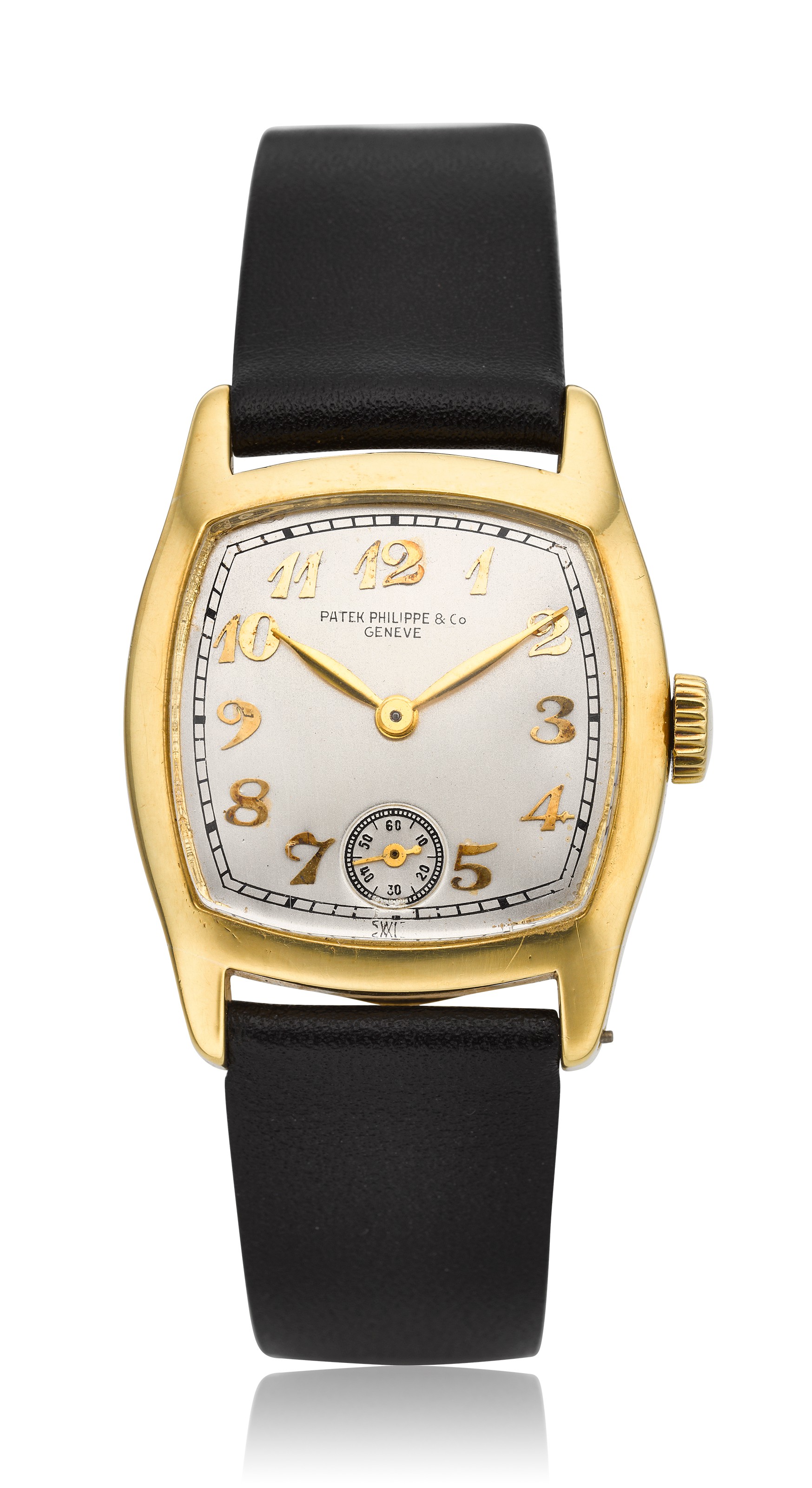 PATEK PHILIPPE, STEEL RECTANGULAR WATCH, REF. 490, | Christie's