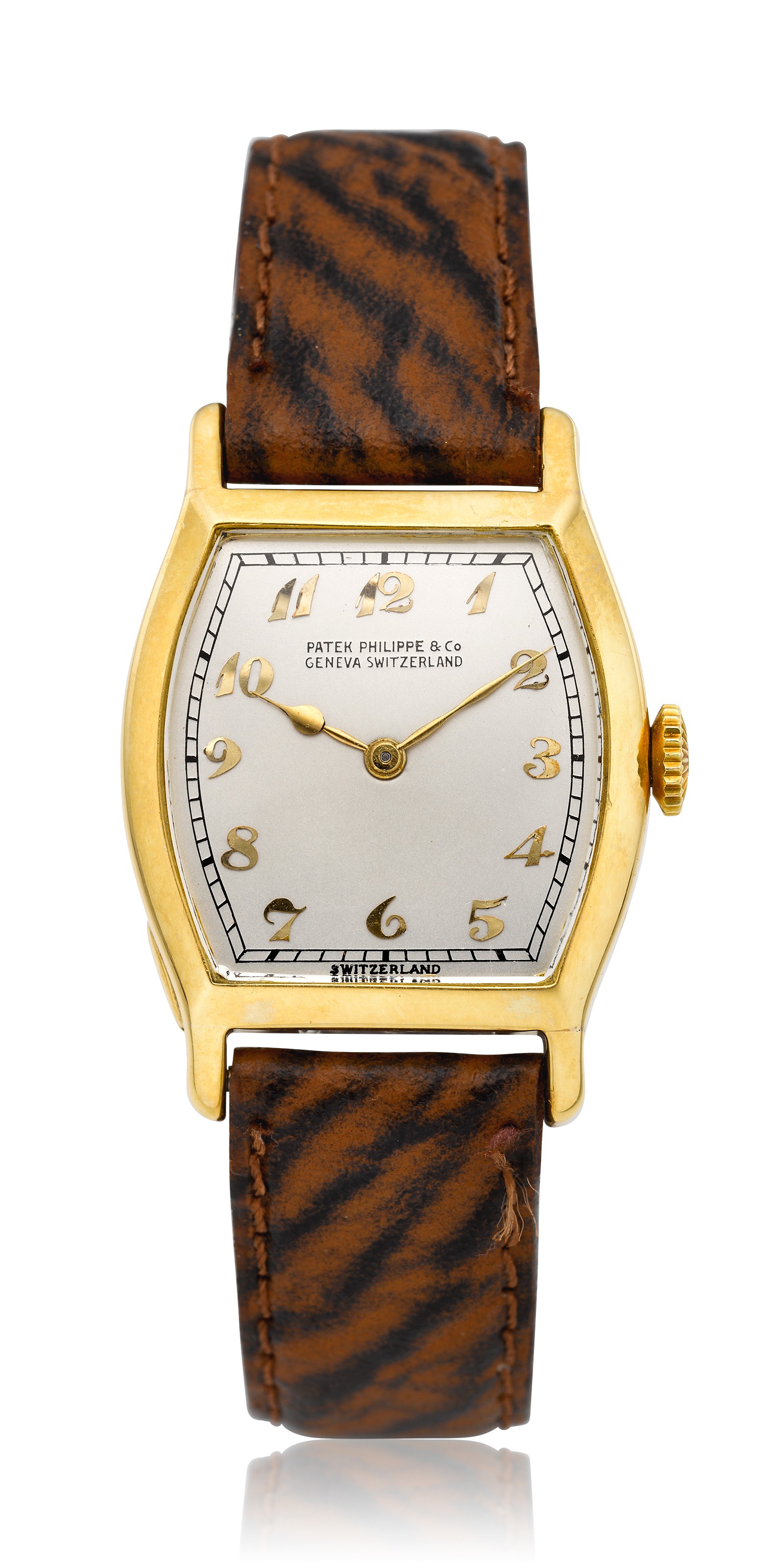 PATEK PHILIPPE, 18K TEXTURED BRACELET WATCH, REF. 3666/1