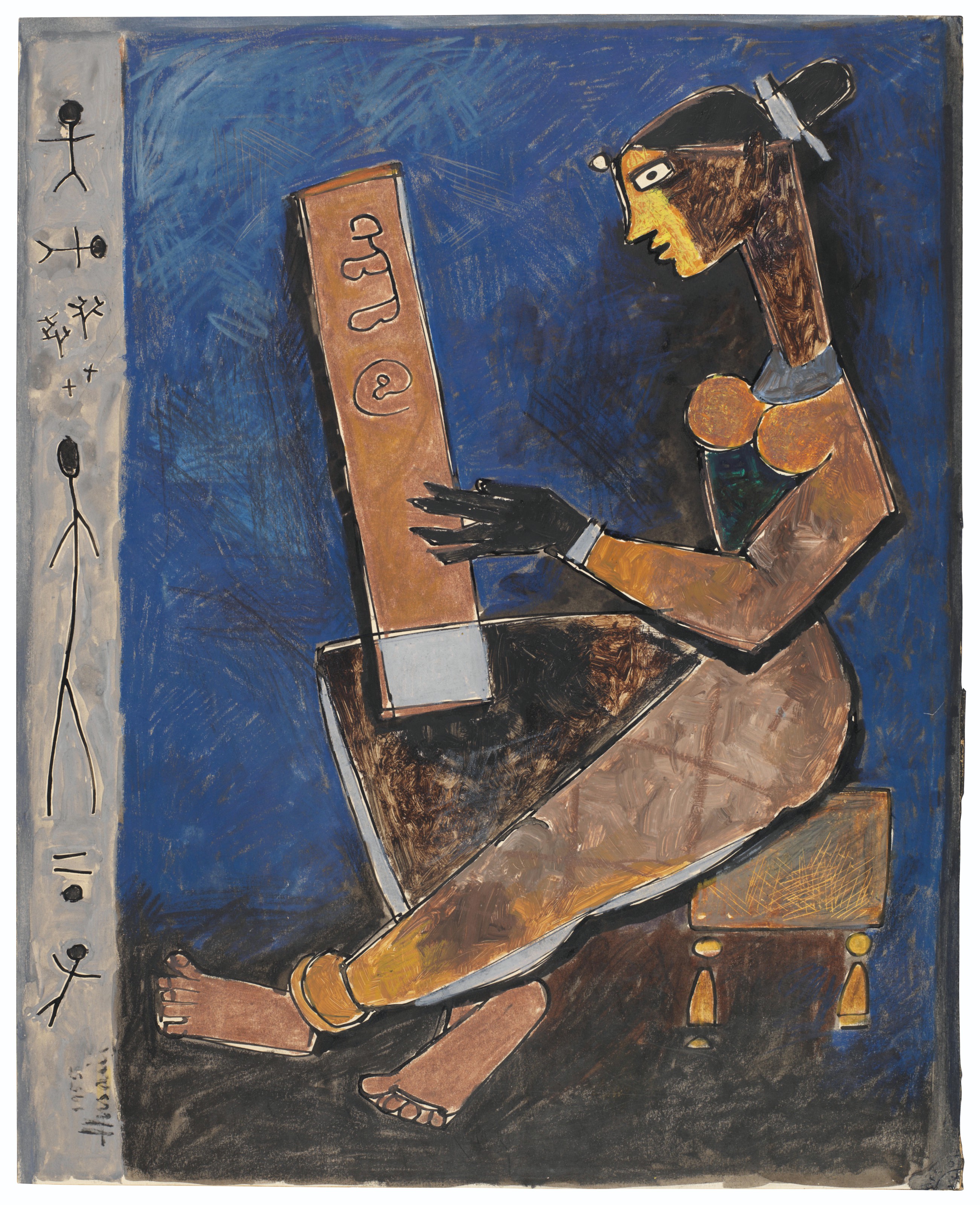 MAQBOOL FIDA HUSAIN (19132011) , Untitled (Seated Lady) Christie's