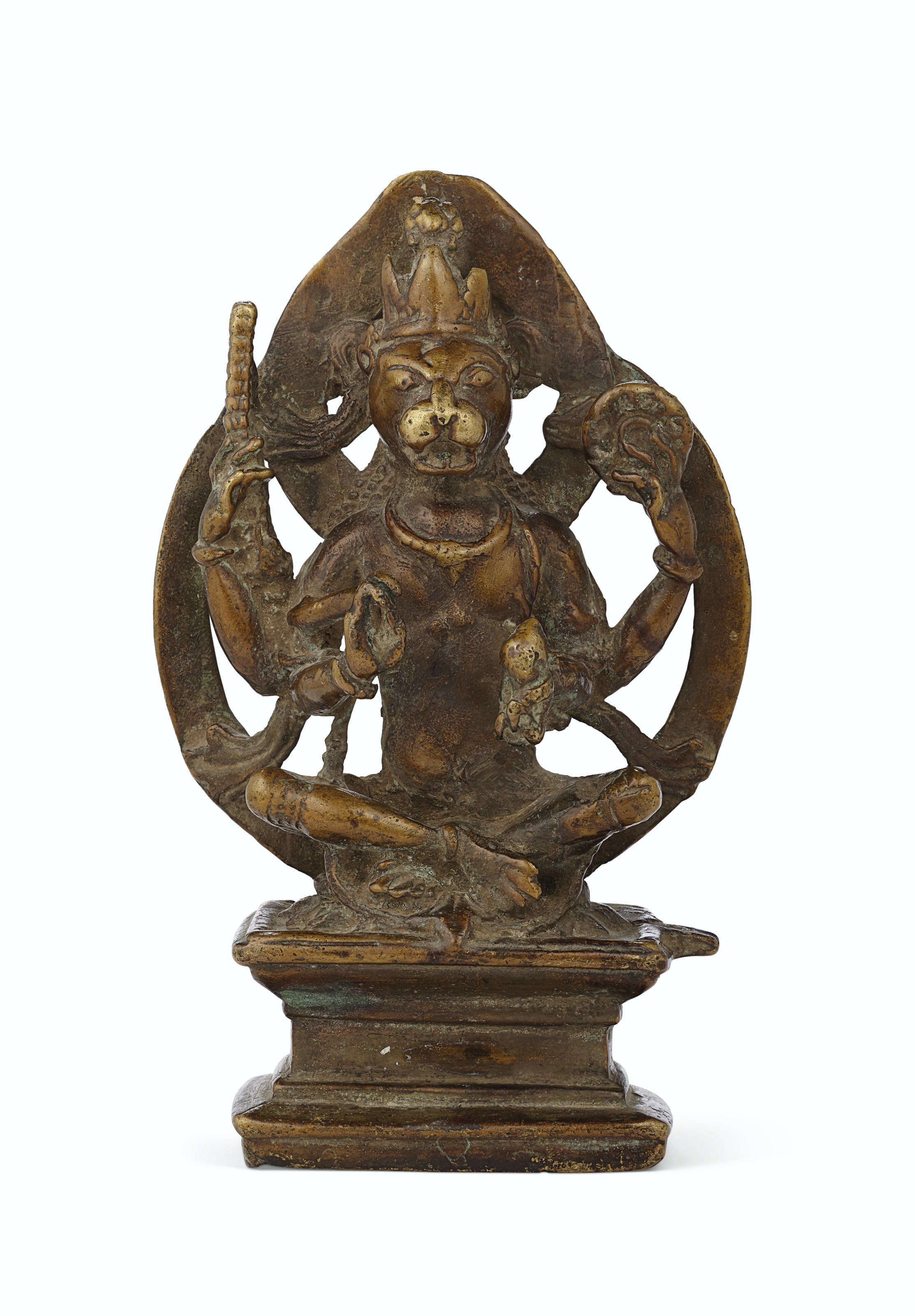 A BRONZE FIGURE OF YOGA NARASIMHA