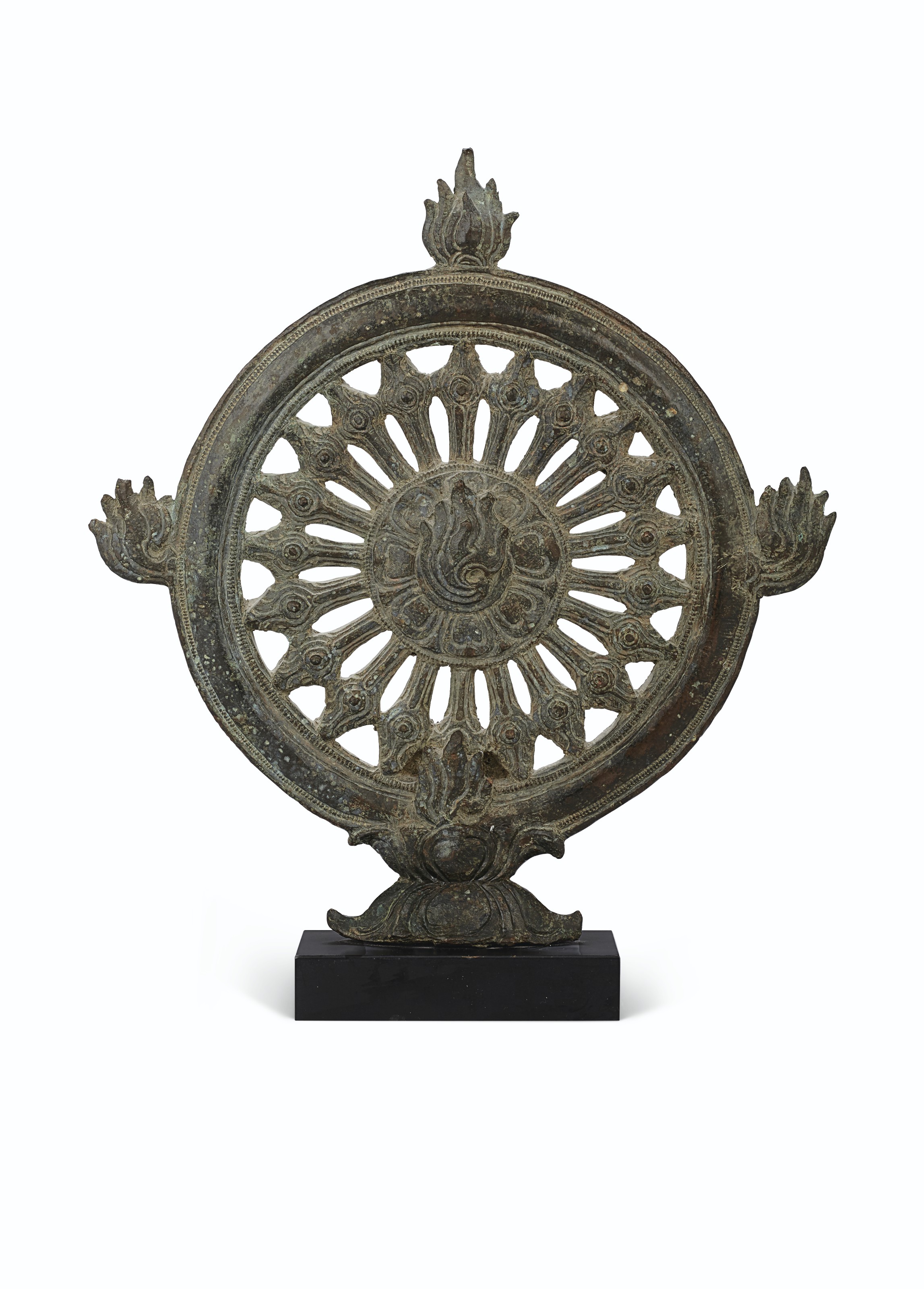 A BRONZE FIGURE OF A CHAKRA , SOUTH INDIA, TAMIL NADU, CHOLA PERIOD