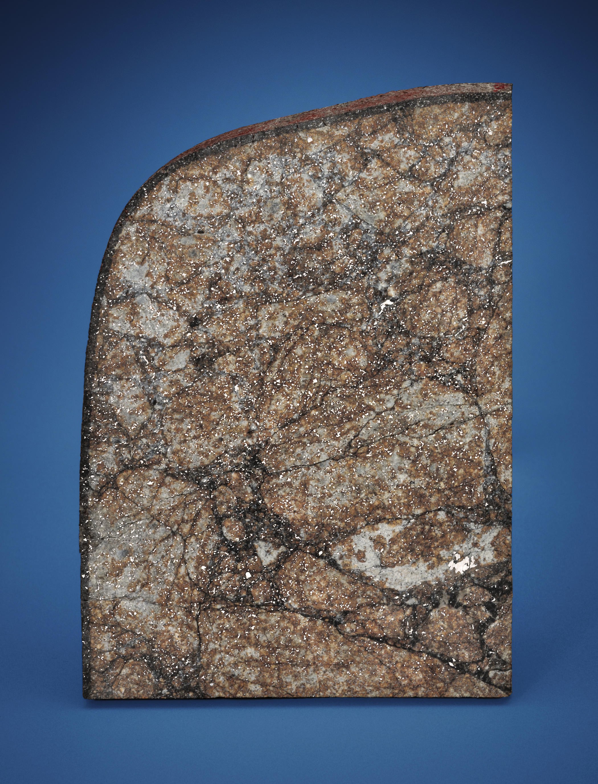 PEEKSKILL METEORITE — CAR PAINT ON FUSION CRUST FROM FAMED