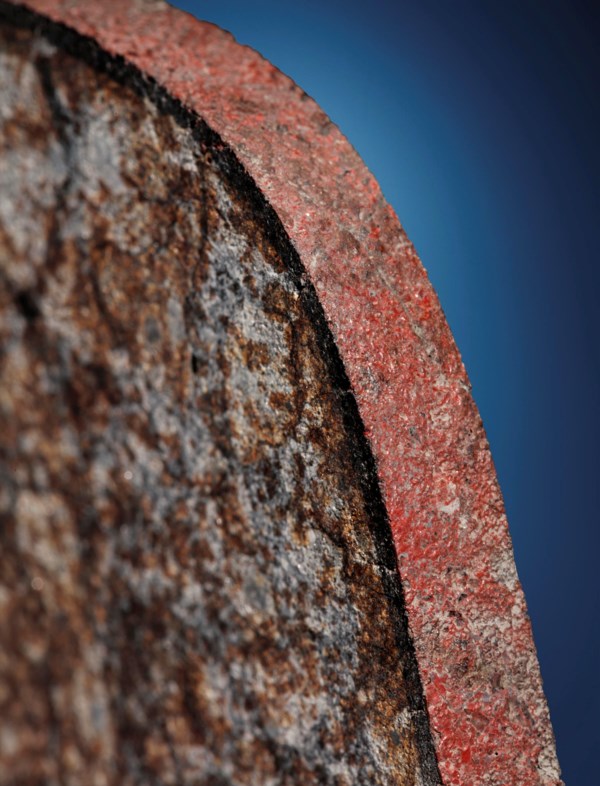 PEEKSKILL METEORITE — CAR PAINT ON FUSION CRUST FROM FAMED CAR