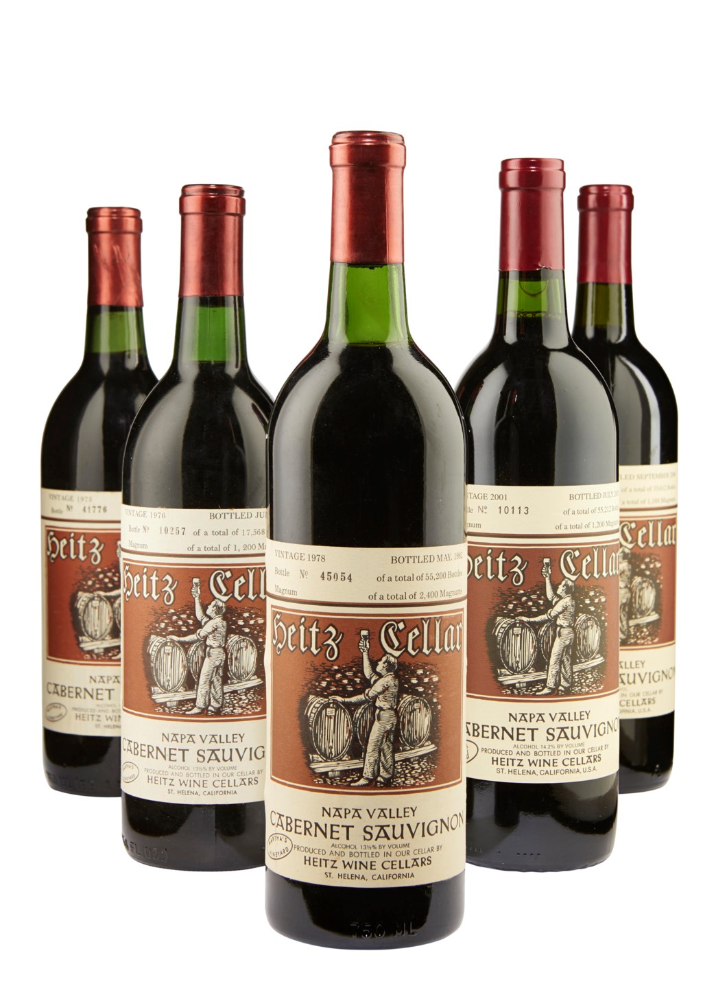 Heitz Martha S Vineyard Cabernet Sauvignon 1975 1976 1978 2001 And 2002 Christie S