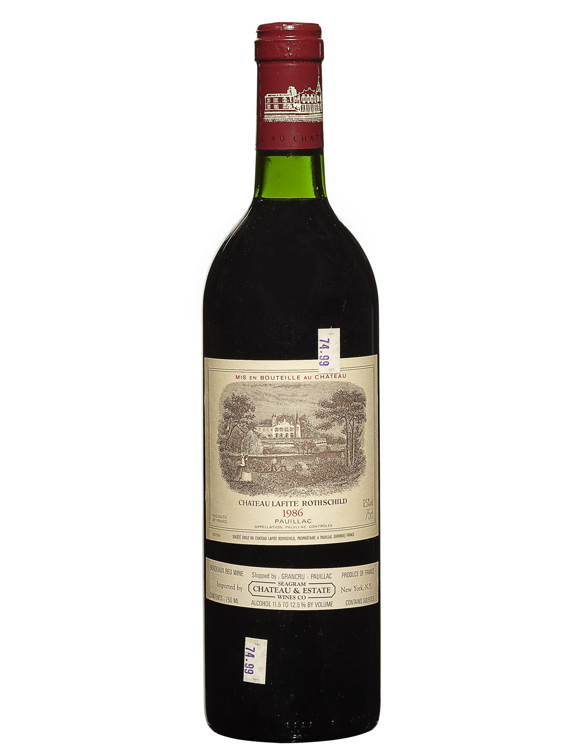 Château LafiteRothschild 1986, Pauillac, 1er cru classé Christie’s
