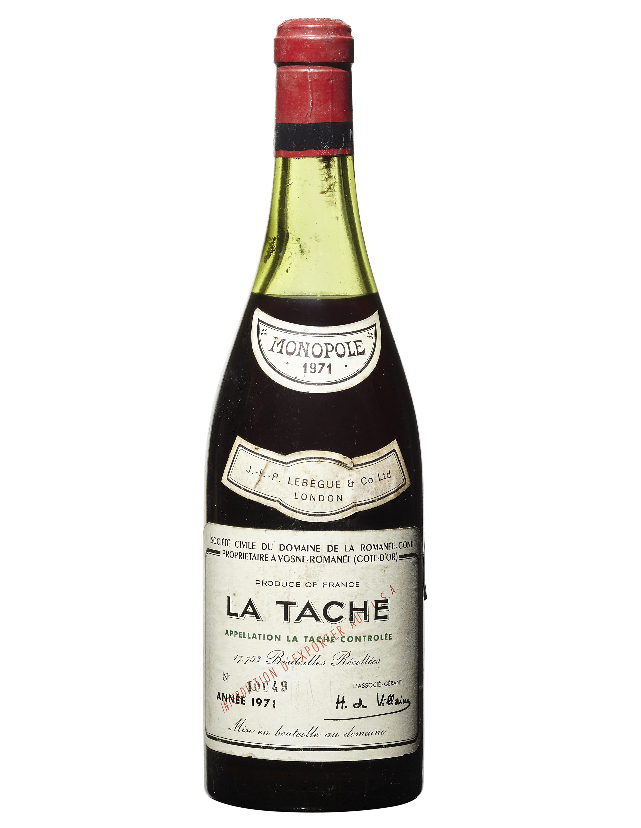 Domaine de la Romanée-Conti, La Tâche 1971, Grand Cru, Côte de