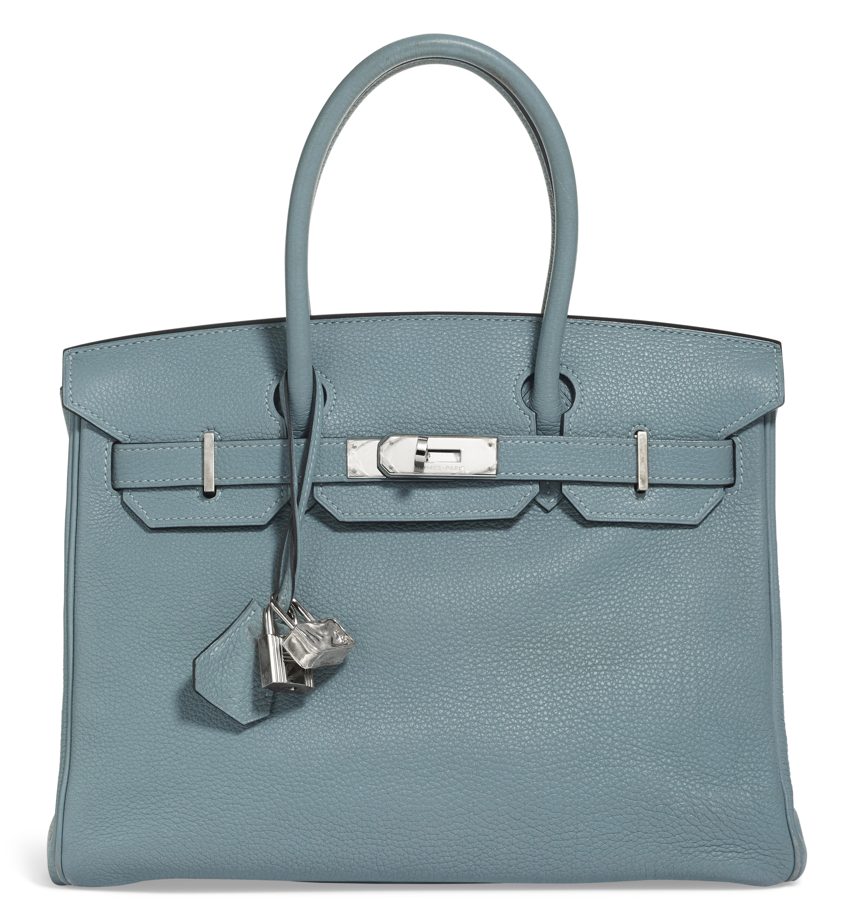A BLEU ATOLL TOGO LEATHER BIRKIN 30 WITH GOLD HARDWARE, HERMÈS