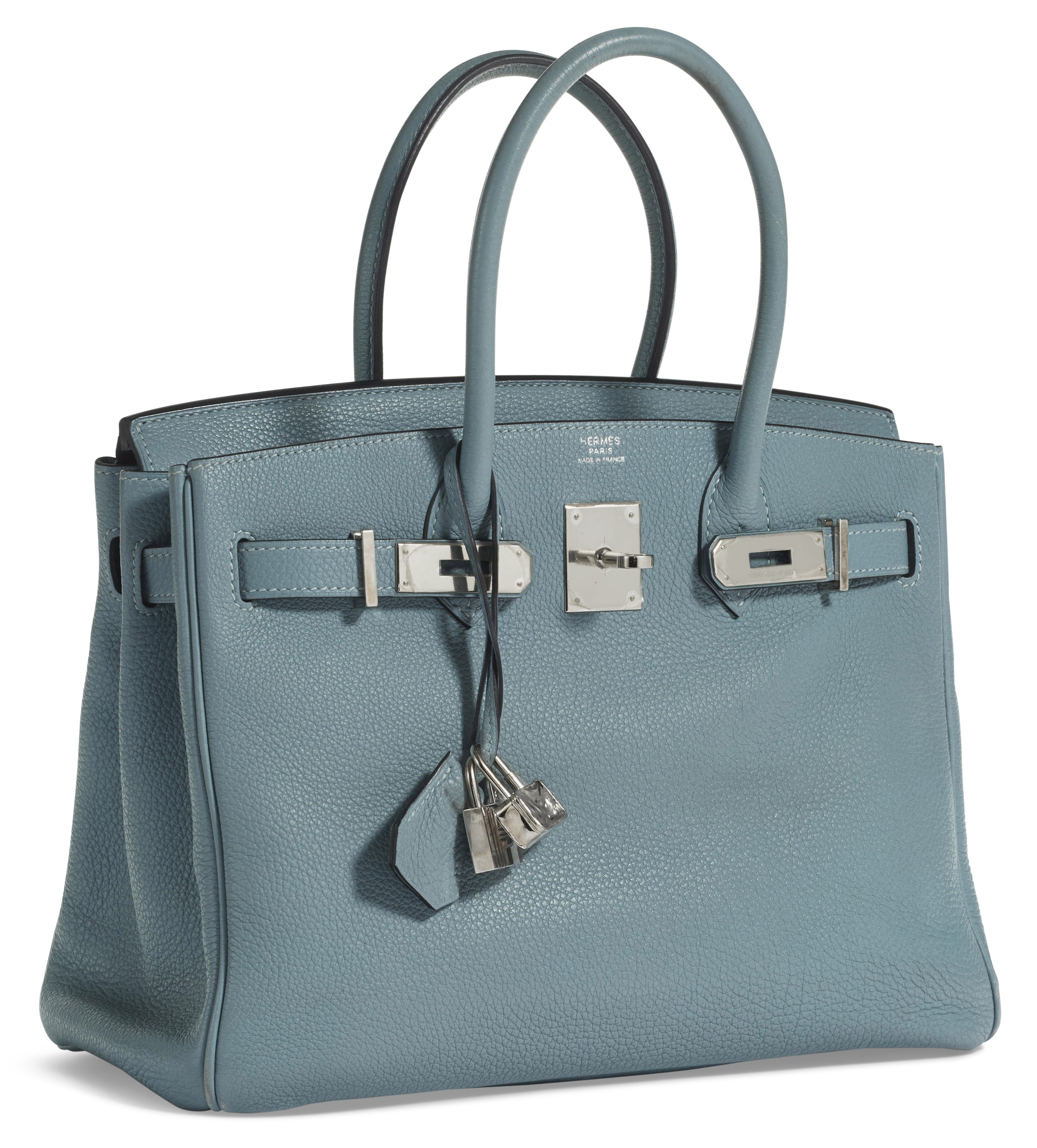 A CIEL TOGO LEATHER BIRKIN 30 WITH PALLADIUM HARDWARE HERM S