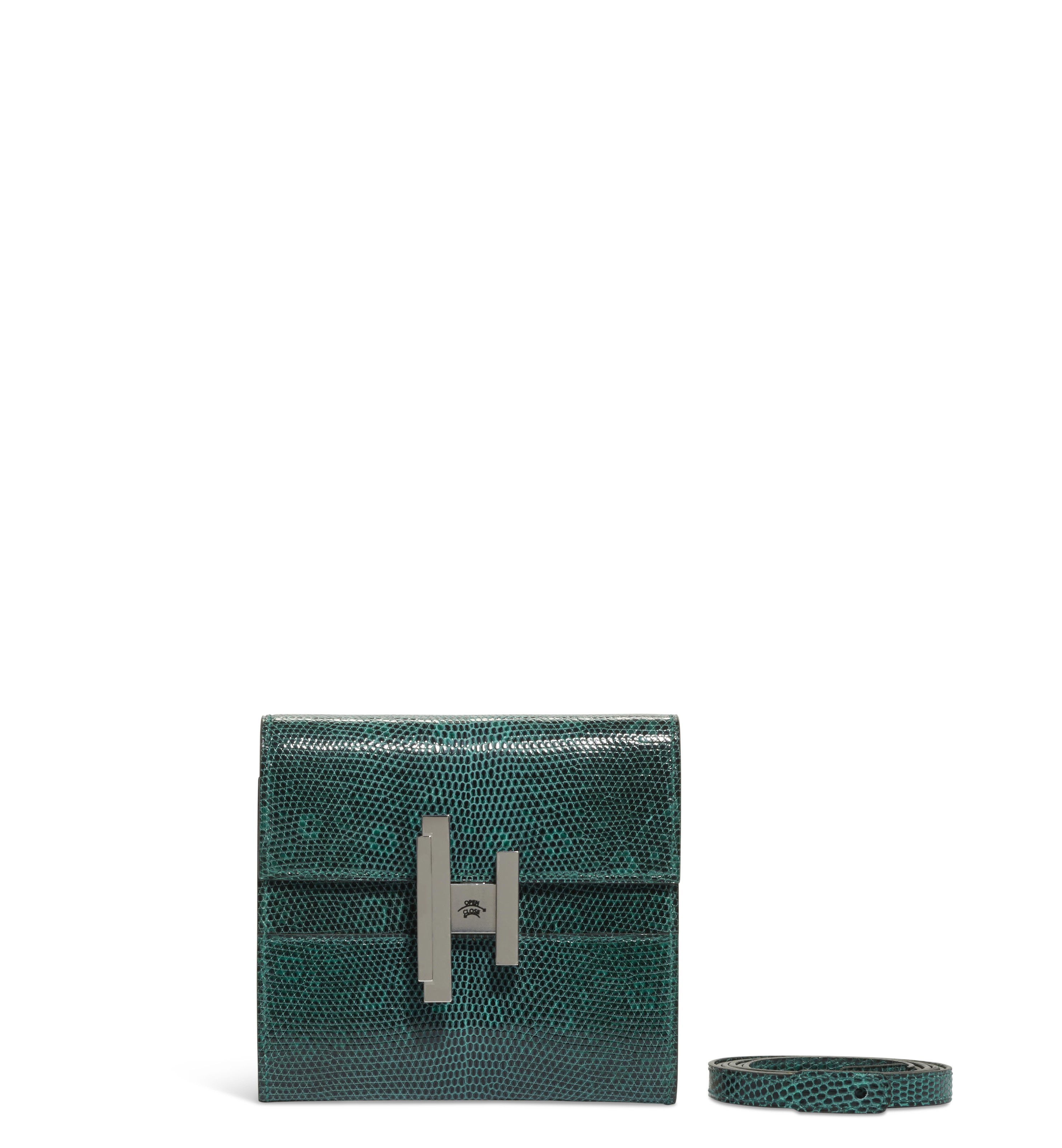 A SHINY VERT VERTIGO SALVATOR LIZARD CINHETIC MINI WALLET WITH 