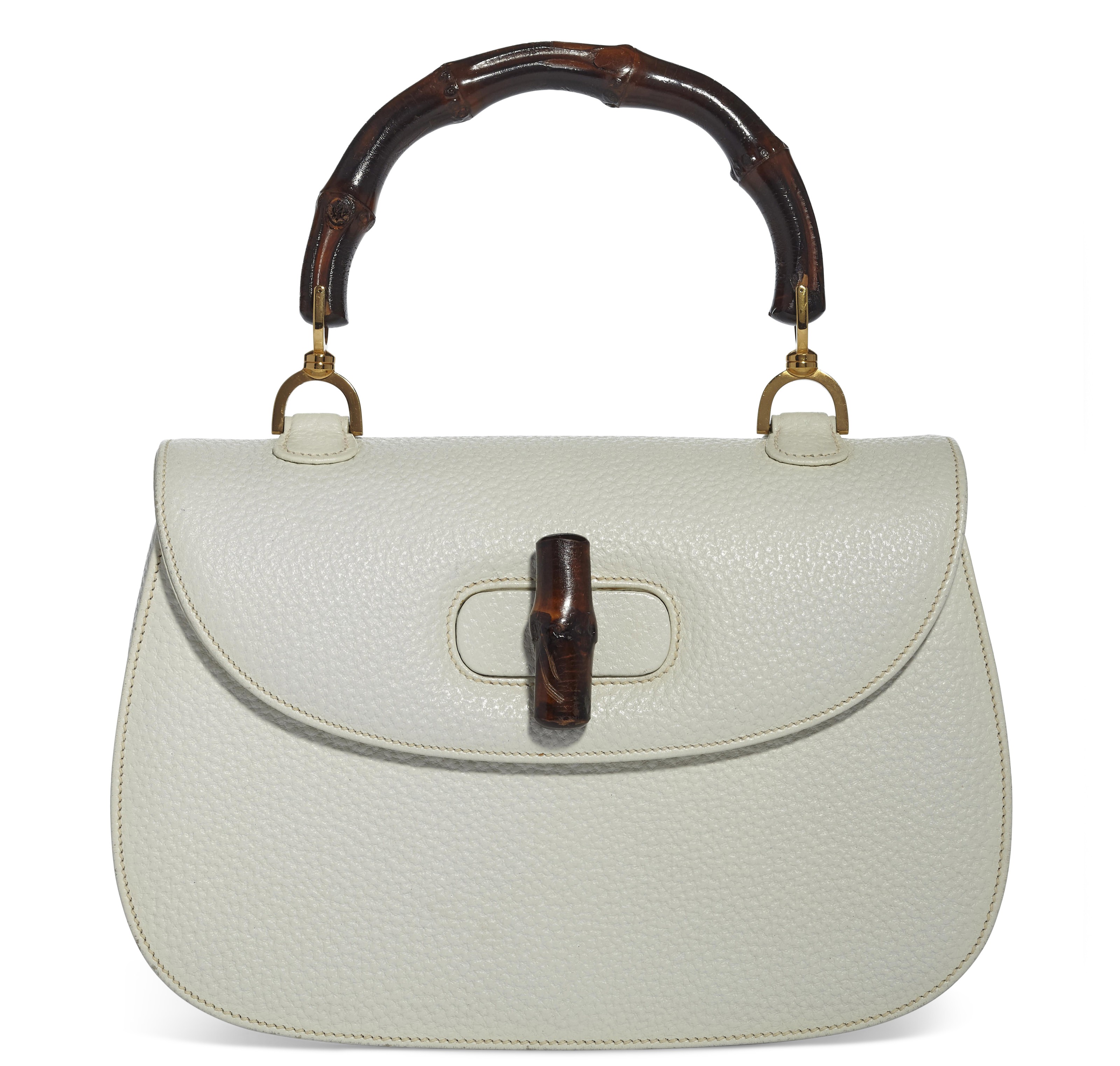 White bamboo bag on sale