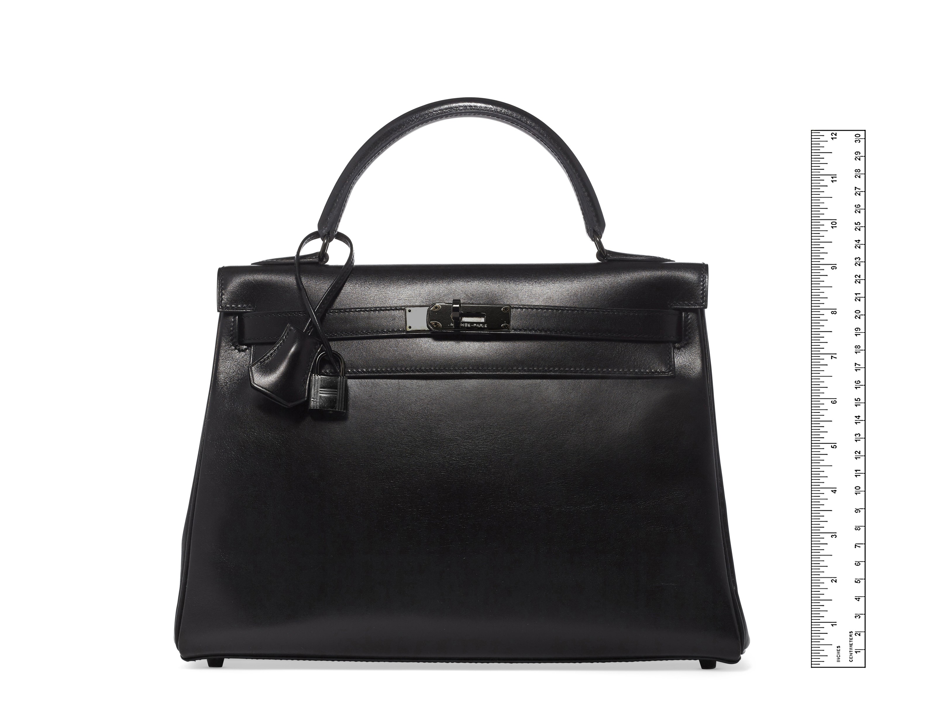 A LIMITED EDITION BLACK CALFBOX LEATHER SO BLACK KELLY 32 WITH