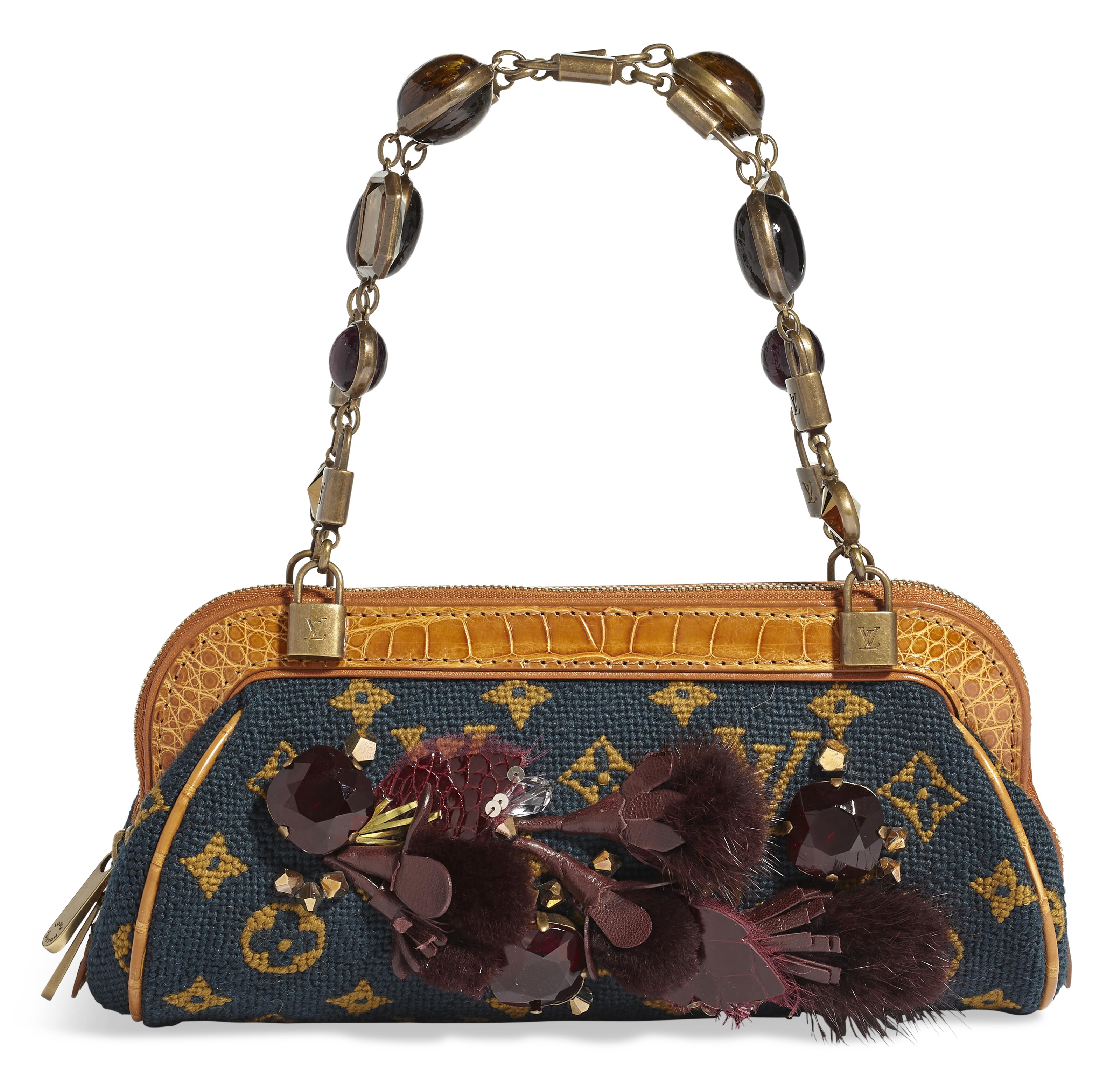 A LIMITED EDITION LES EXTRAORDINAIRES CROCODILE, FUR & CRYSTAL