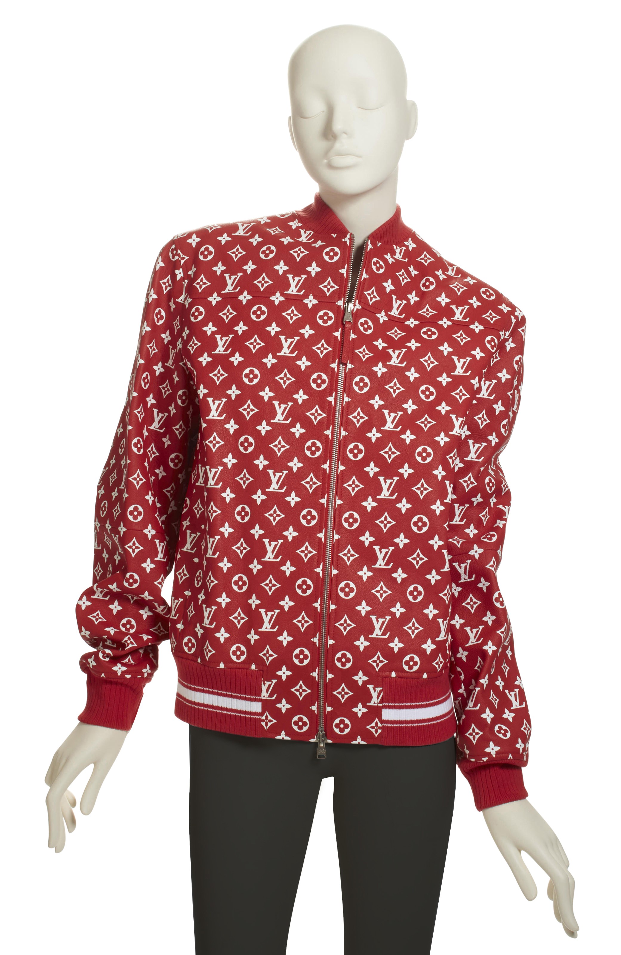 Supreme lv discount red jacket