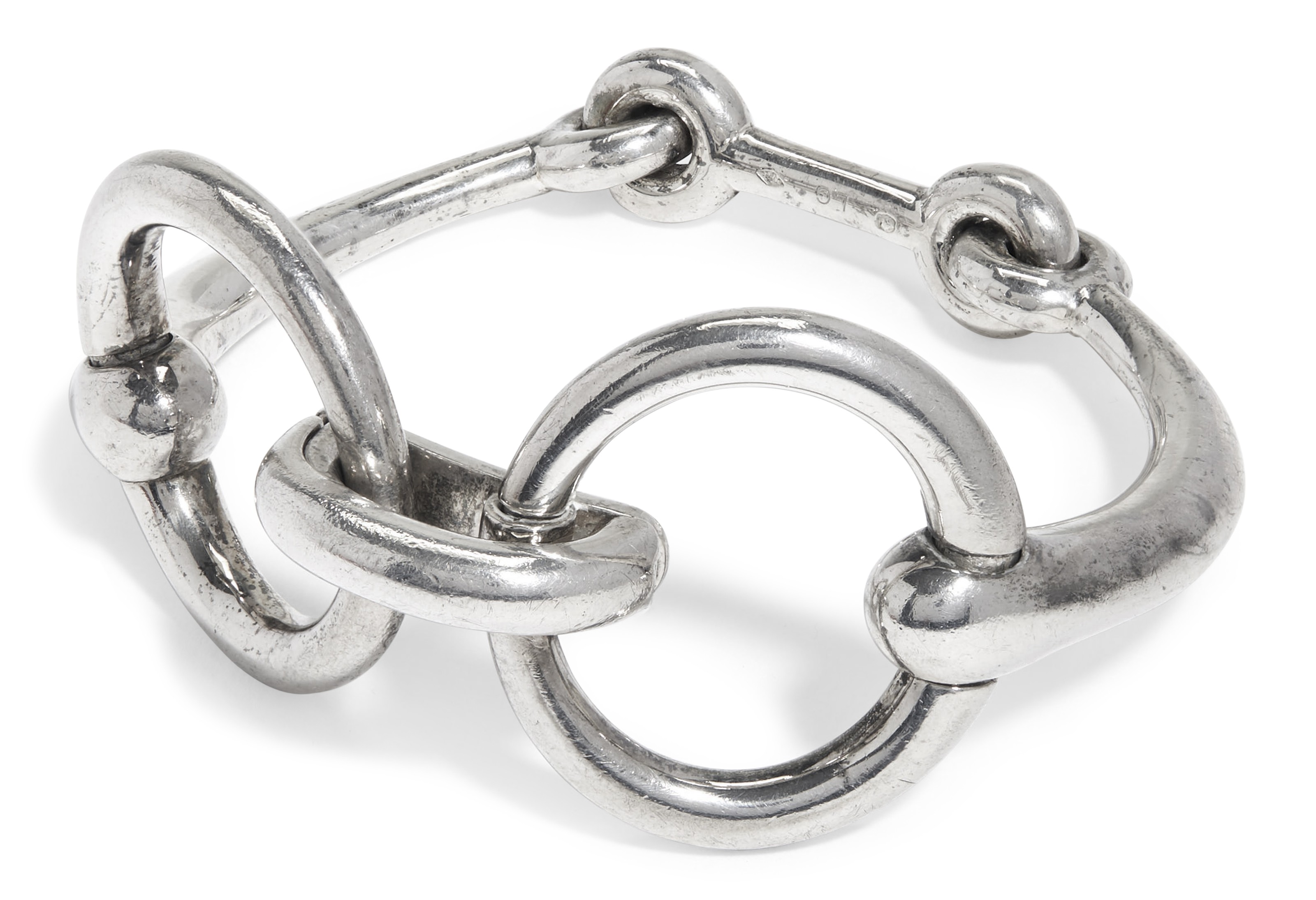 A SILVER HORSE BIT BRACELET HERM S Christie s