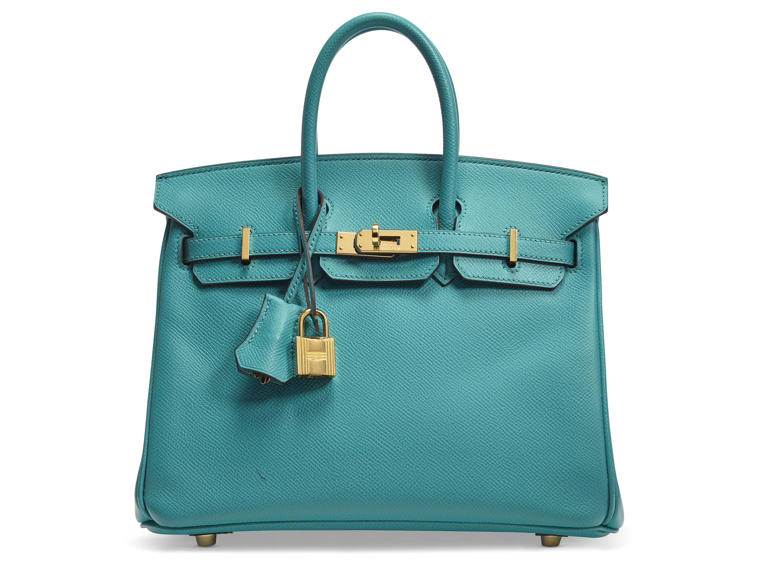 A BLEUET OSTRICH MINI KELLY 20 II WITH GOLD HARDWARE HERM S 2018