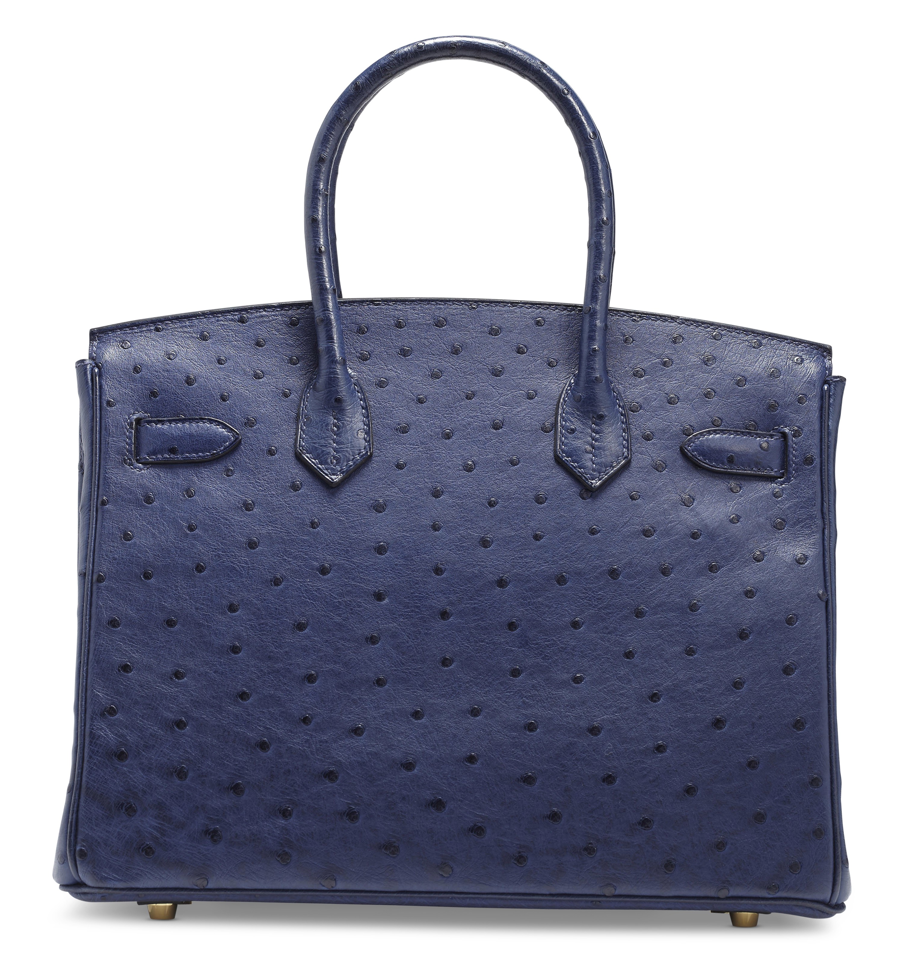 A BLEU IRIS OSTRICH BIRKIN 30 WITH GOLD HARDWARE, HERMÈS, 2015