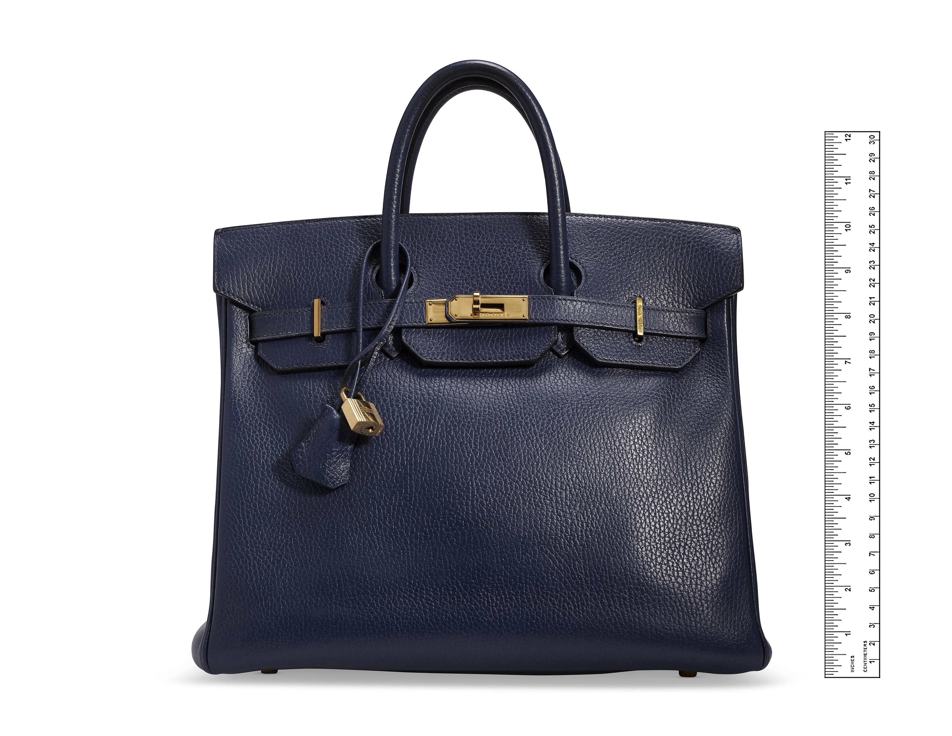 A BLEU THALASSA FJORD LEATHER HAC BIRKIN 32 WITH GOLD HARDWARE