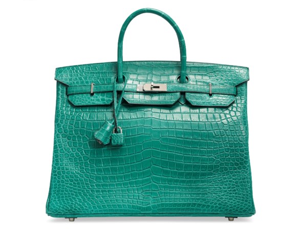 A MATTE MALACHITE POROSUS CROCODILE BIRKIN 40 WITH PALLADIUM HARDWARE,  HERMÈS, 2013