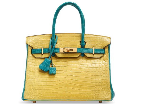 Hermès Turquoise Crocodile 30 cm Birkin with Gold Hardware For