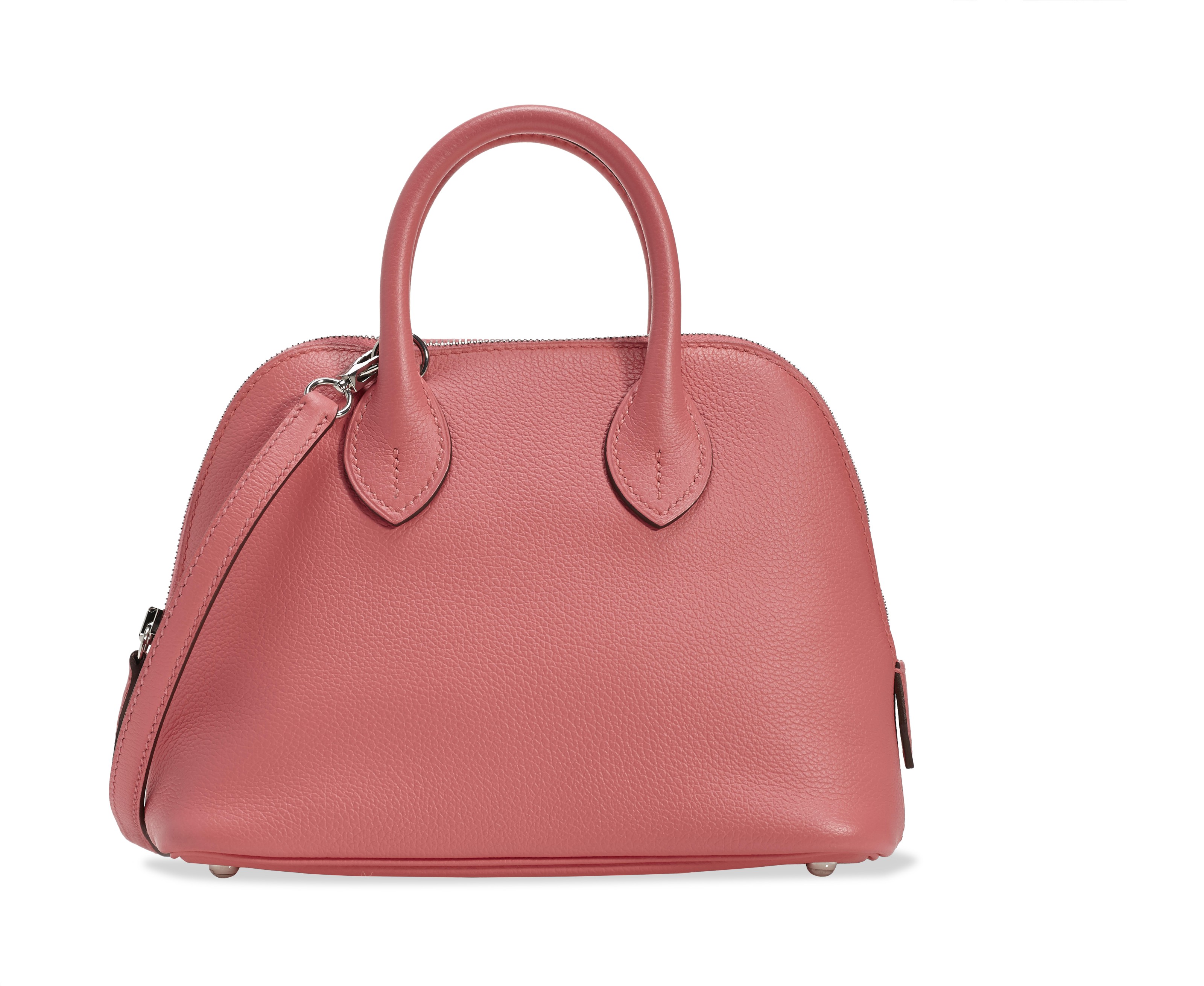 A ROSE AZALÉE EVERCOLOR LEATHER MINI BOLIDE WITH GOLD HARDWARE