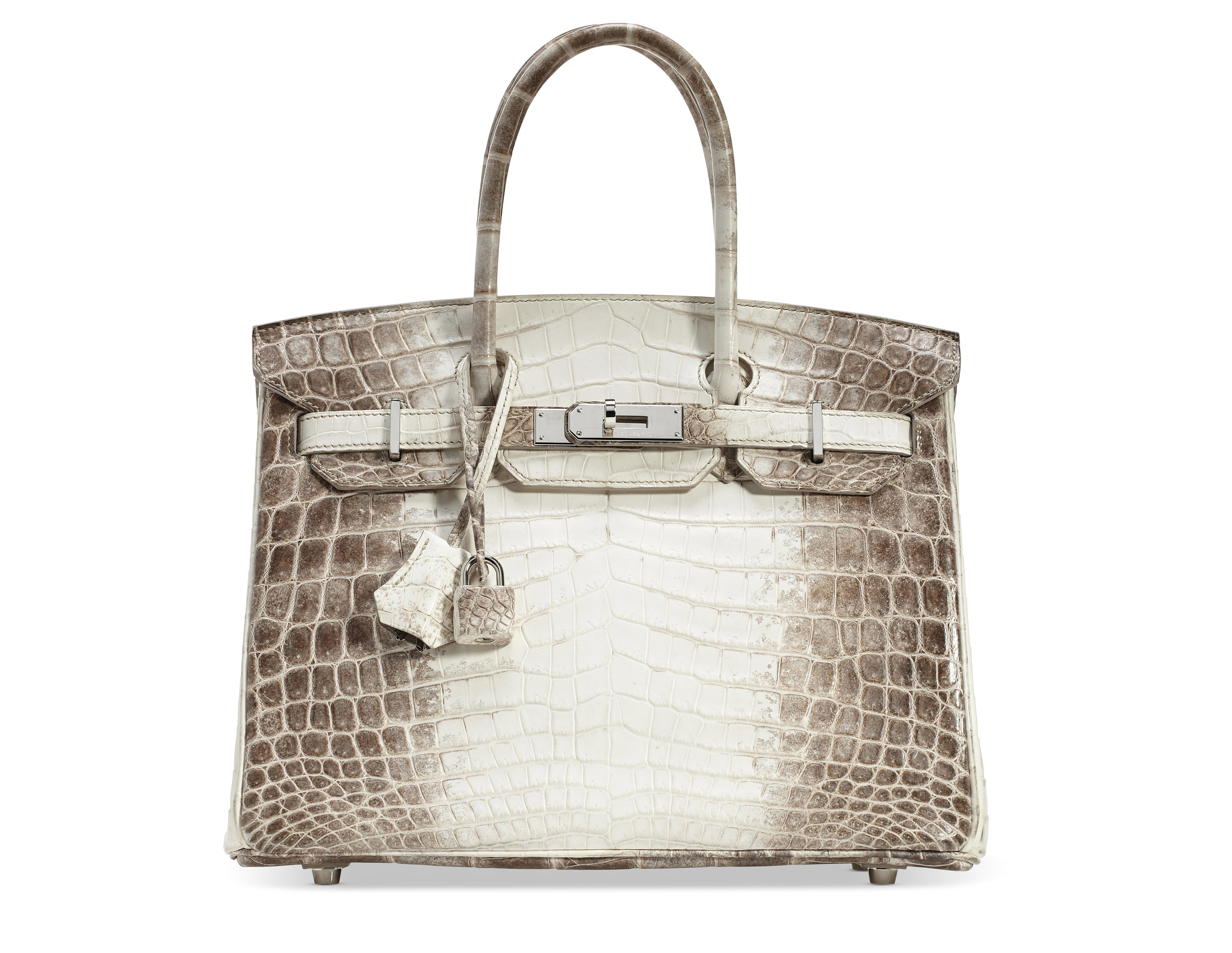 A RARE MATTE WHITE  HIMALAYA  NILOTICUS CROCODILE  BIRKIN  30 