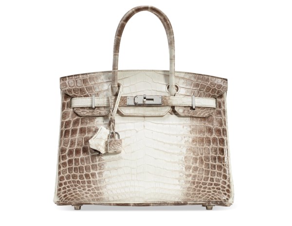 White Matte Niloticus Crocodile Himalaya Birkin 30 Palladium