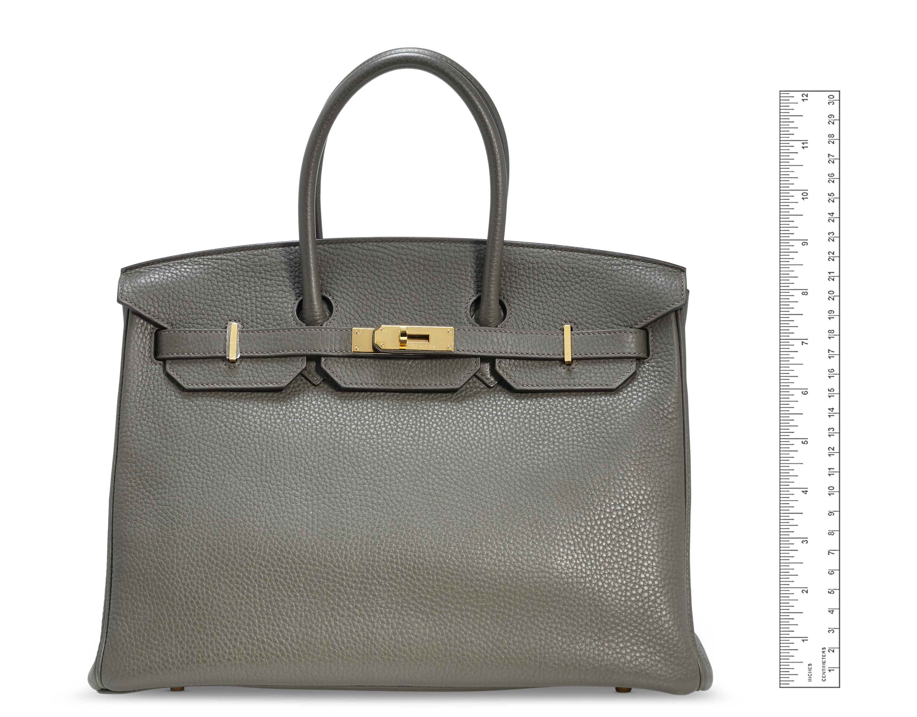 A VERT DE GRIS CLÉMENCE LEATHER BIRKIN 35 WITH GOLD HARDWARE